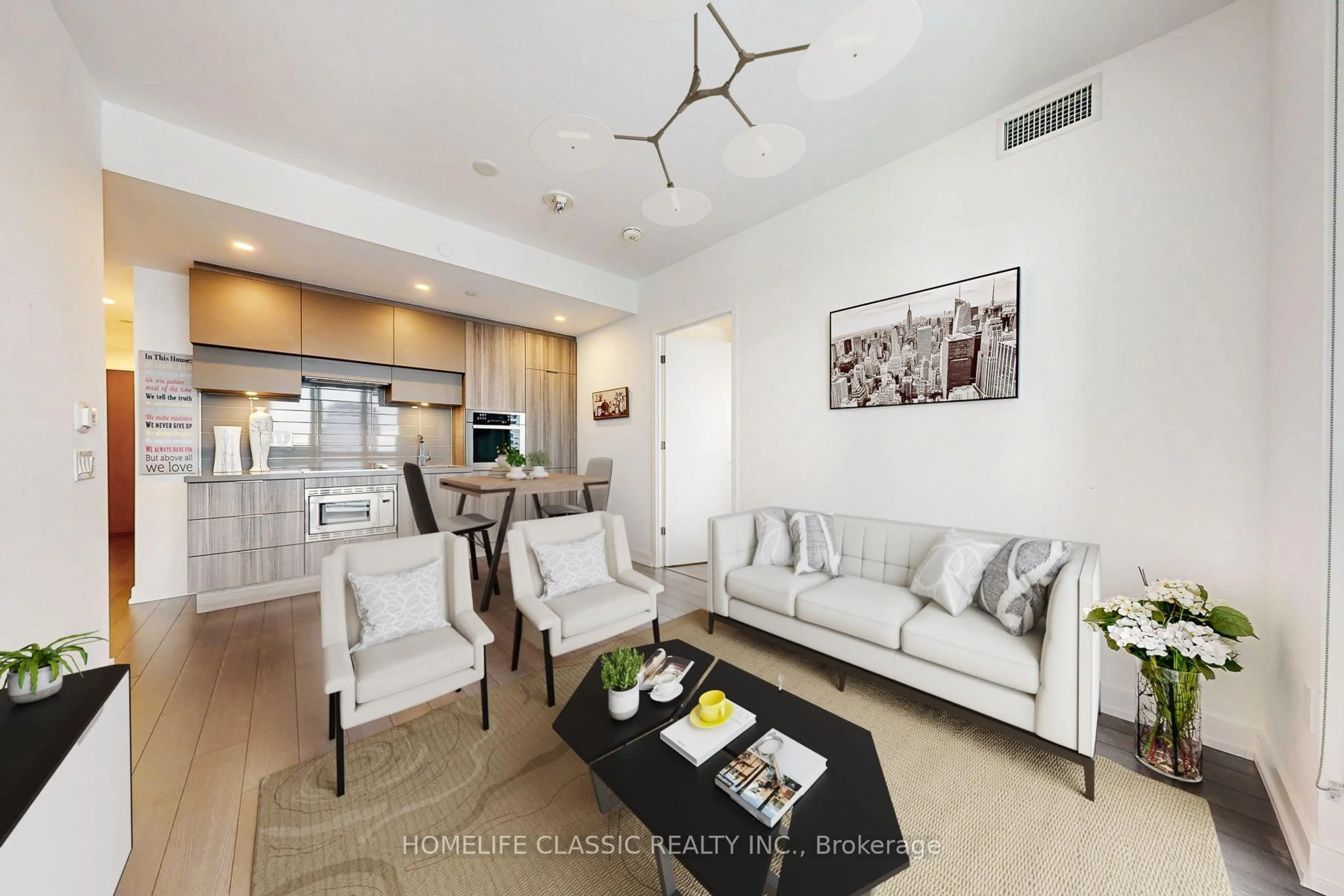 Living room with furniture, ceramic/tile floor for 39 Roehampton Ave #1804, Toronto Ontario M4P 0G1
