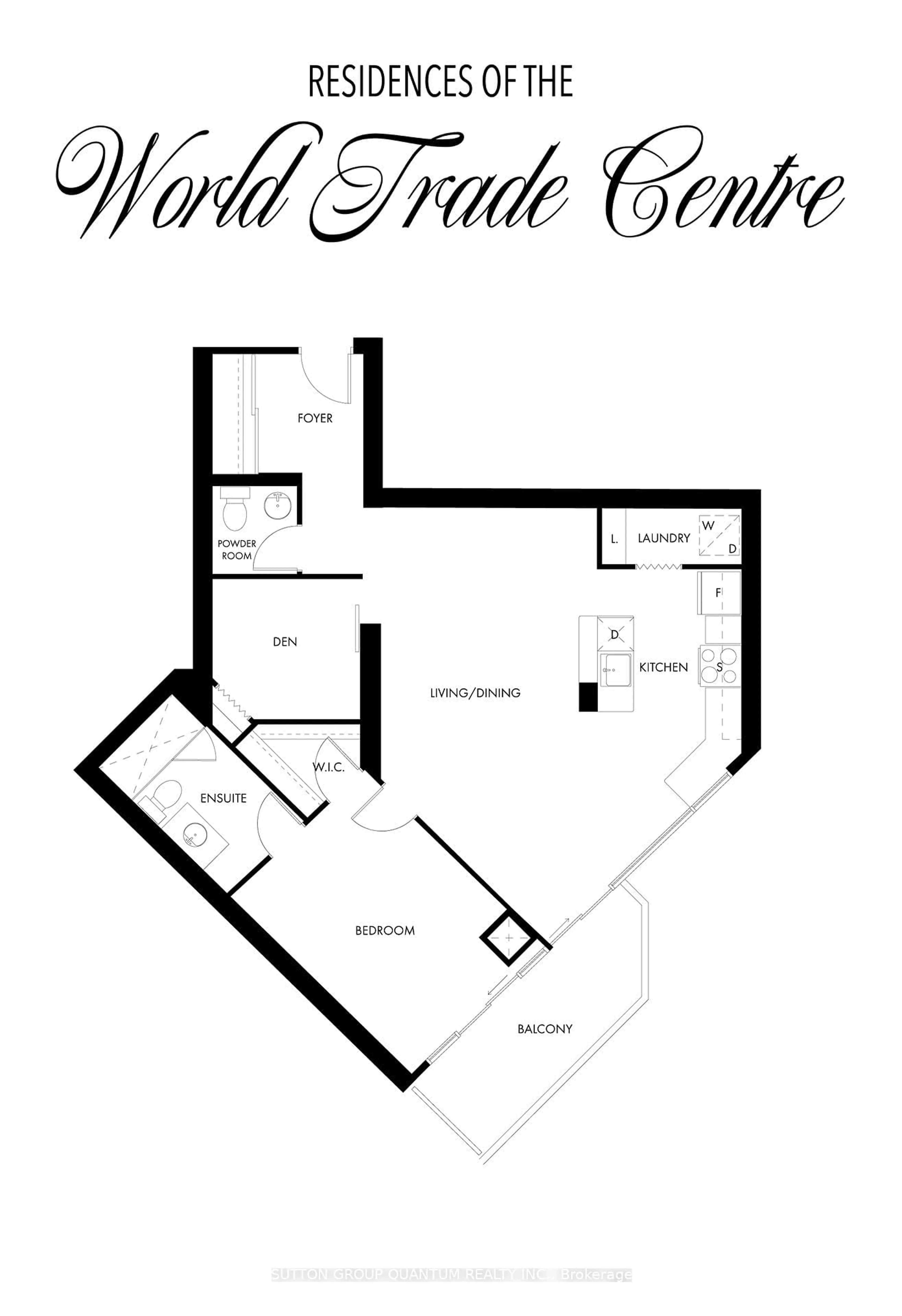 Floor plan for 10 Queens Quay #814, Toronto Ontario M5J 2R9