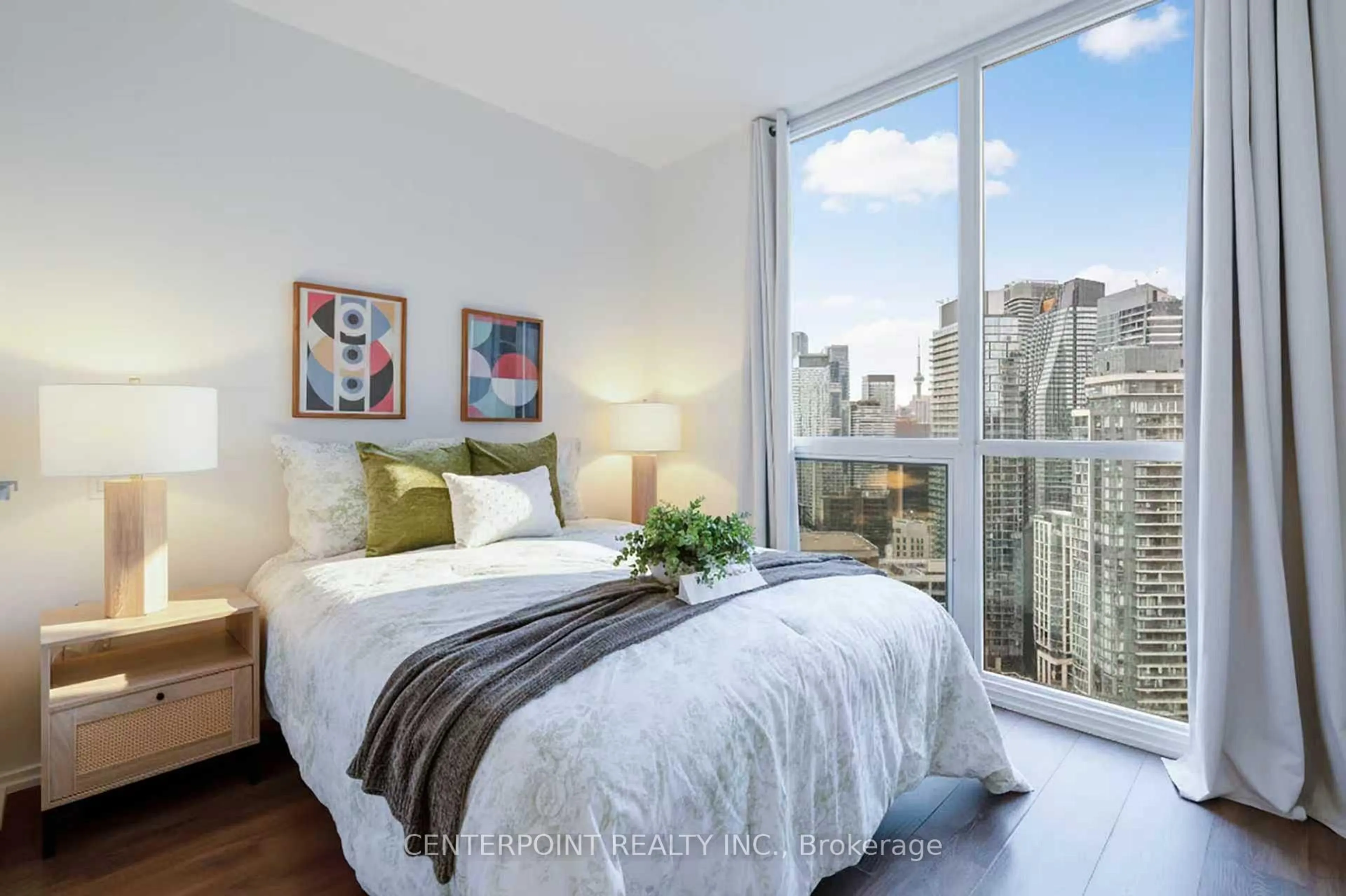 Bedroom with bed, unknown for 45 Charles St #3602, Toronto Ontario M4Y 1S2