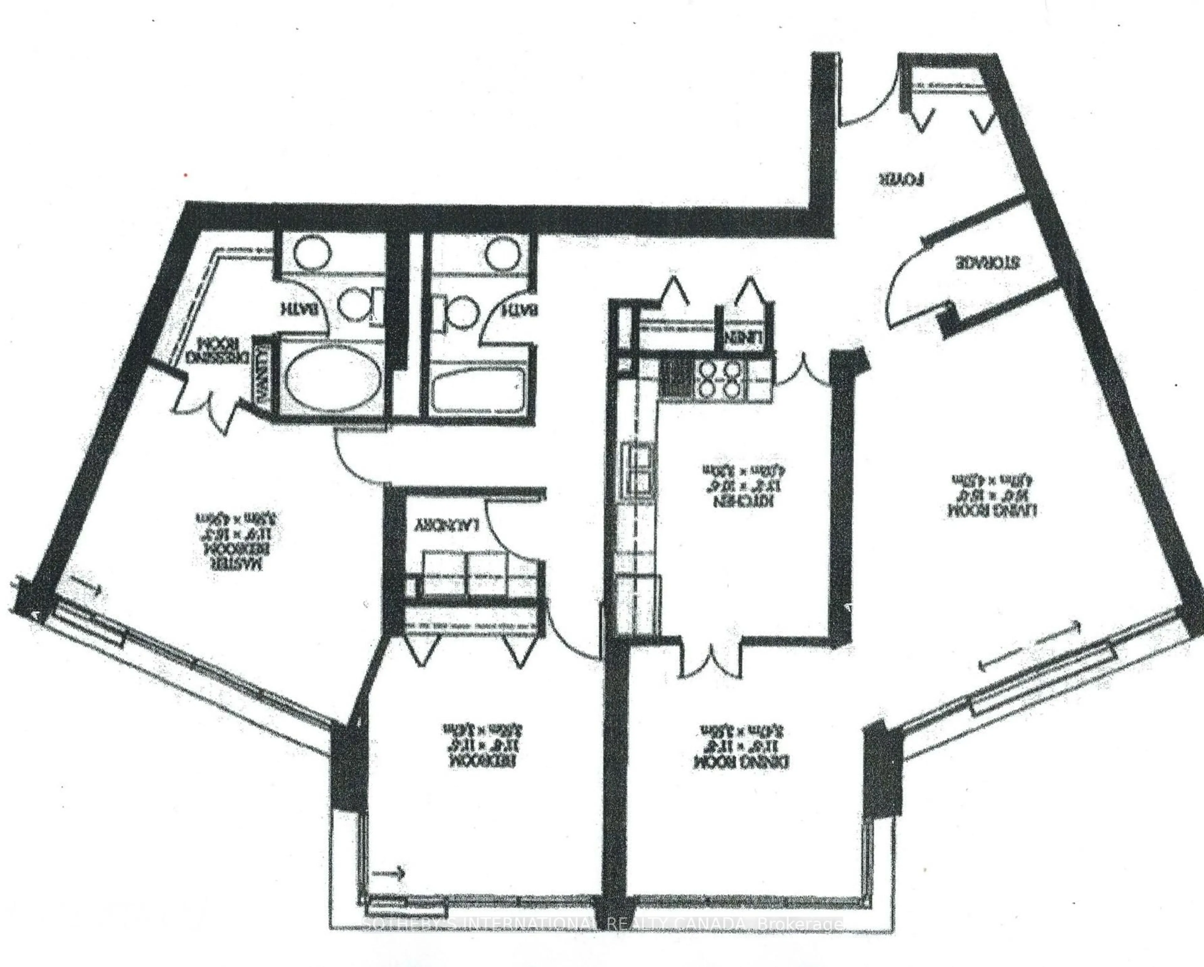 Floor plan for 55 Harbour Sq #1414, Toronto Ontario M5J 2L1