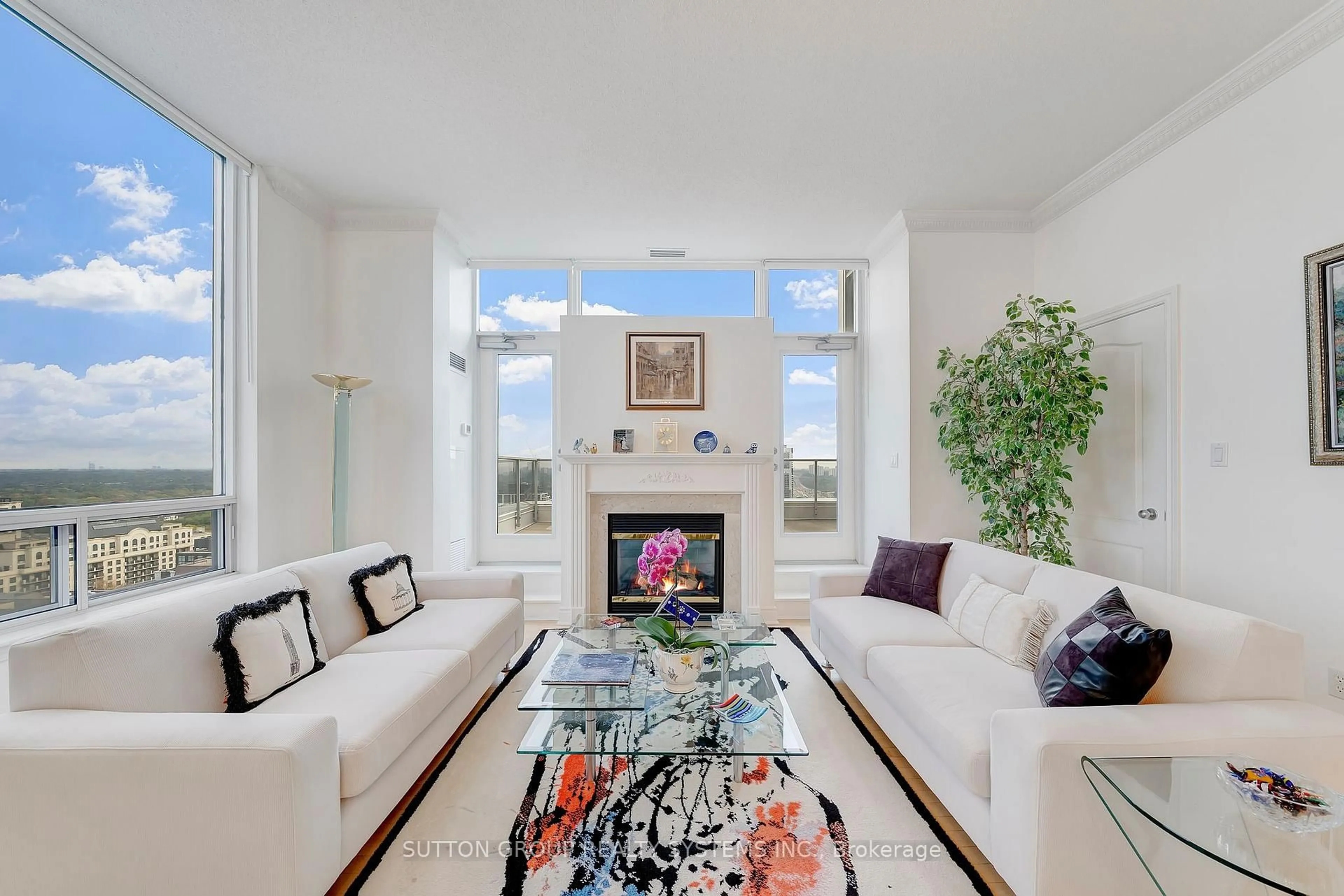 Living room with furniture, unknown for 8 Rean Dr #UPH 2, Toronto Ontario M2K 3B9