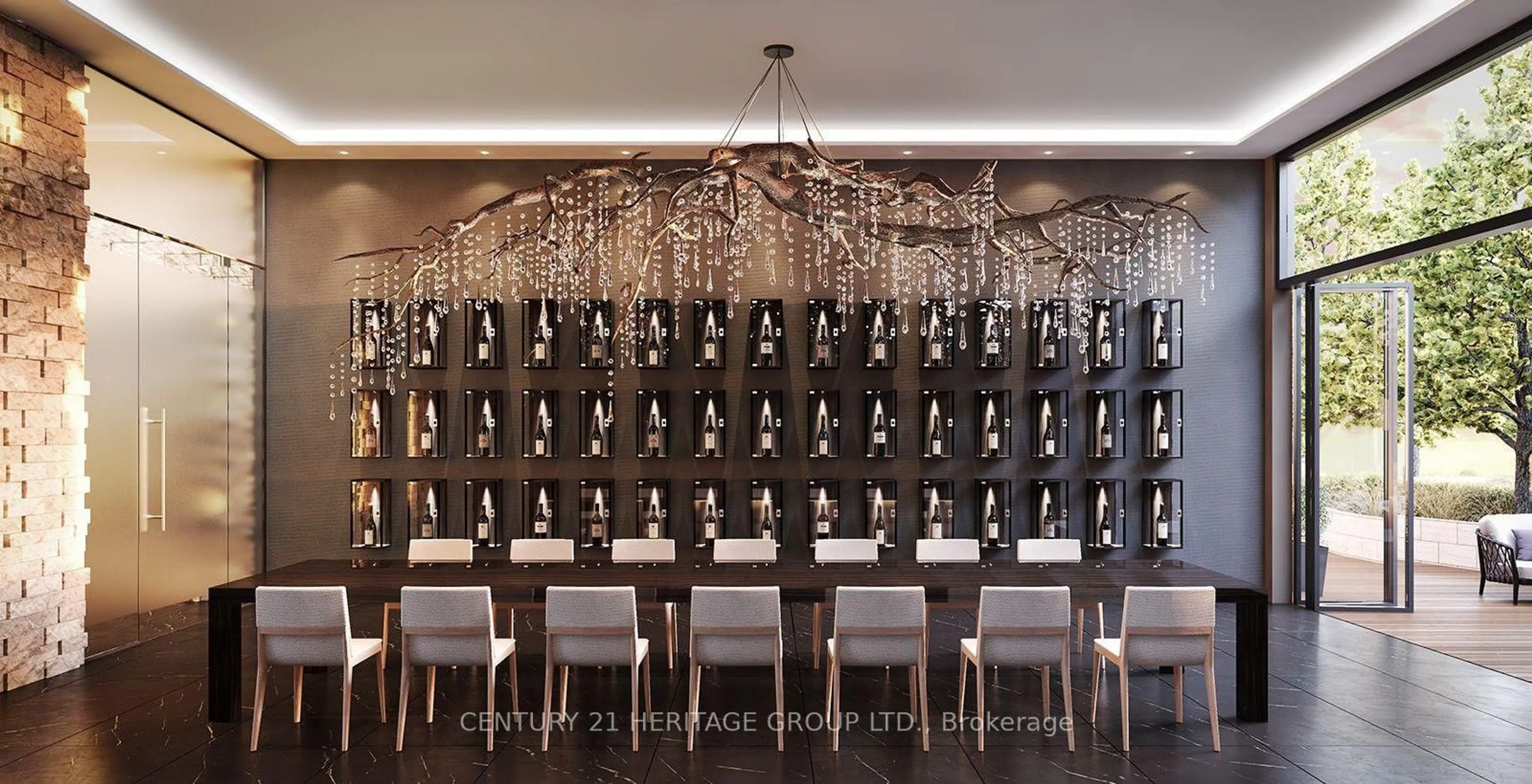 Dining room, wood/laminate floor for 25 McMahon Dr #1505, Toronto Ontario M2K 0J2