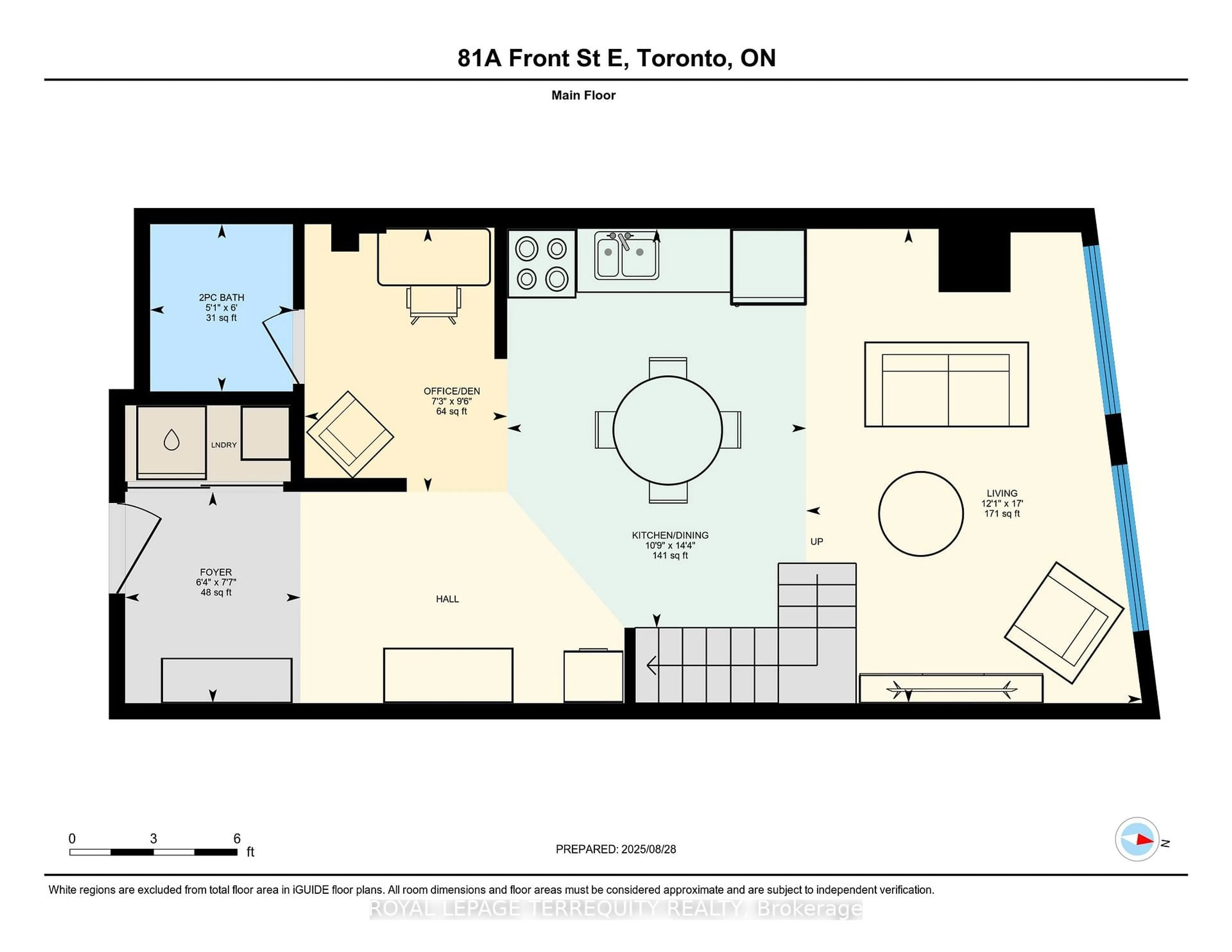 Floor plan for 81A Front St #409, Toronto Ontario M5E 1Z7
