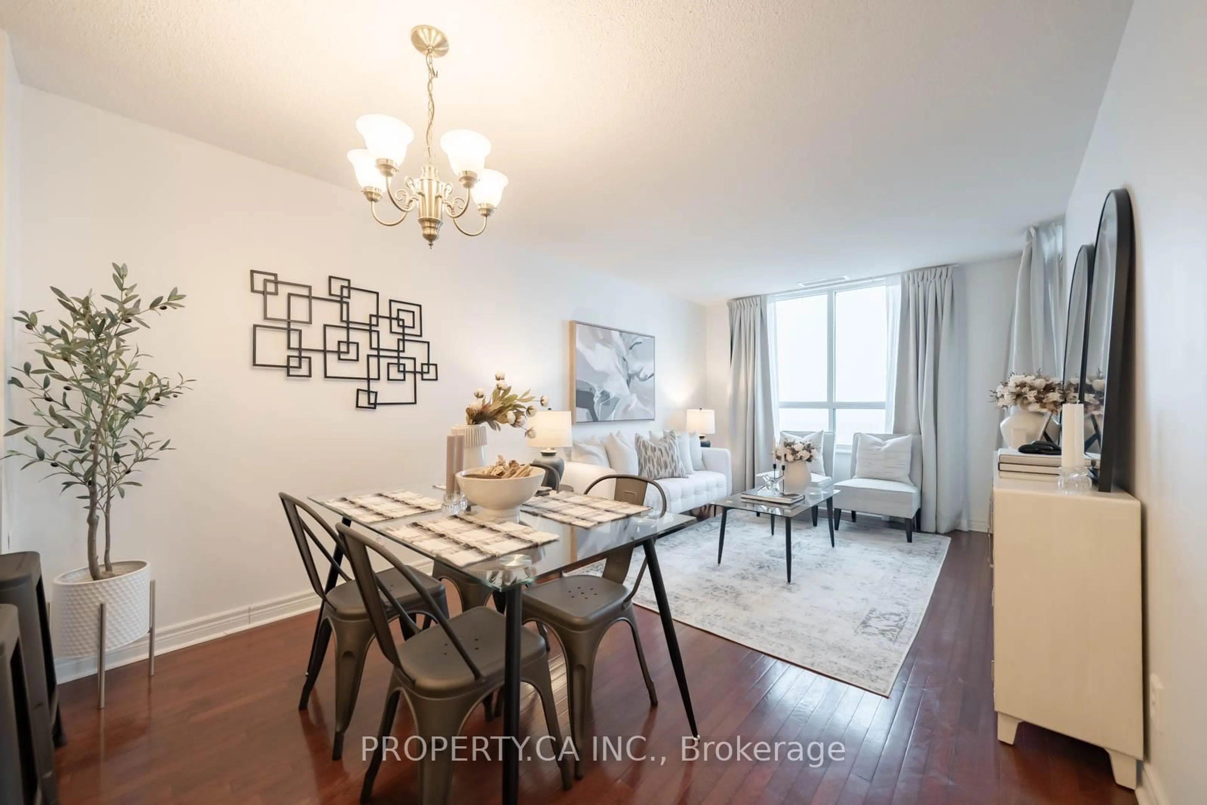 Dining room, wood/laminate floor for 18 Parkview Ave #2803, Toronto Ontario M2N 7H7