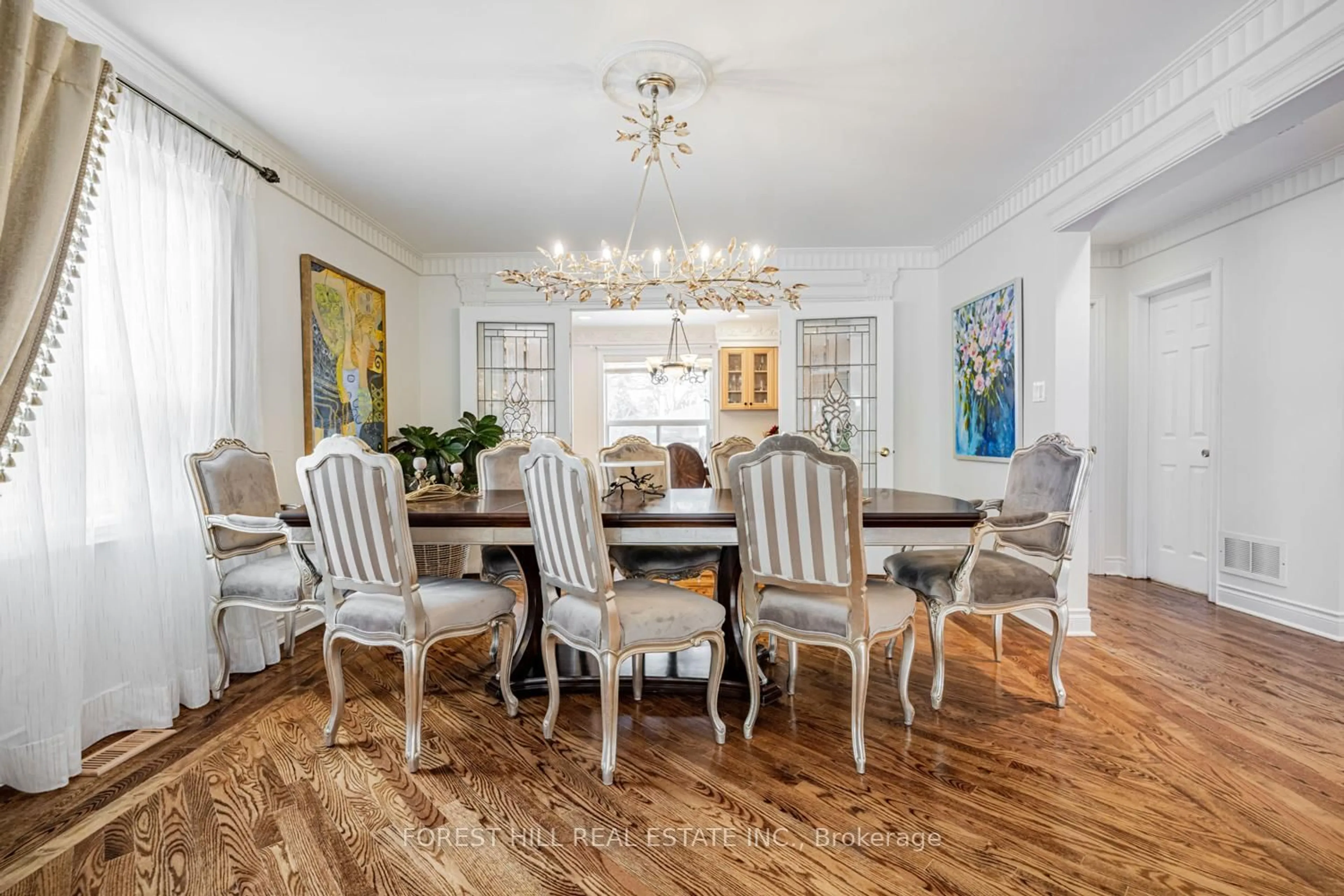 Dining room, wood/laminate floor for 162 Goulding Ave, Toronto Ontario M2M 1L7