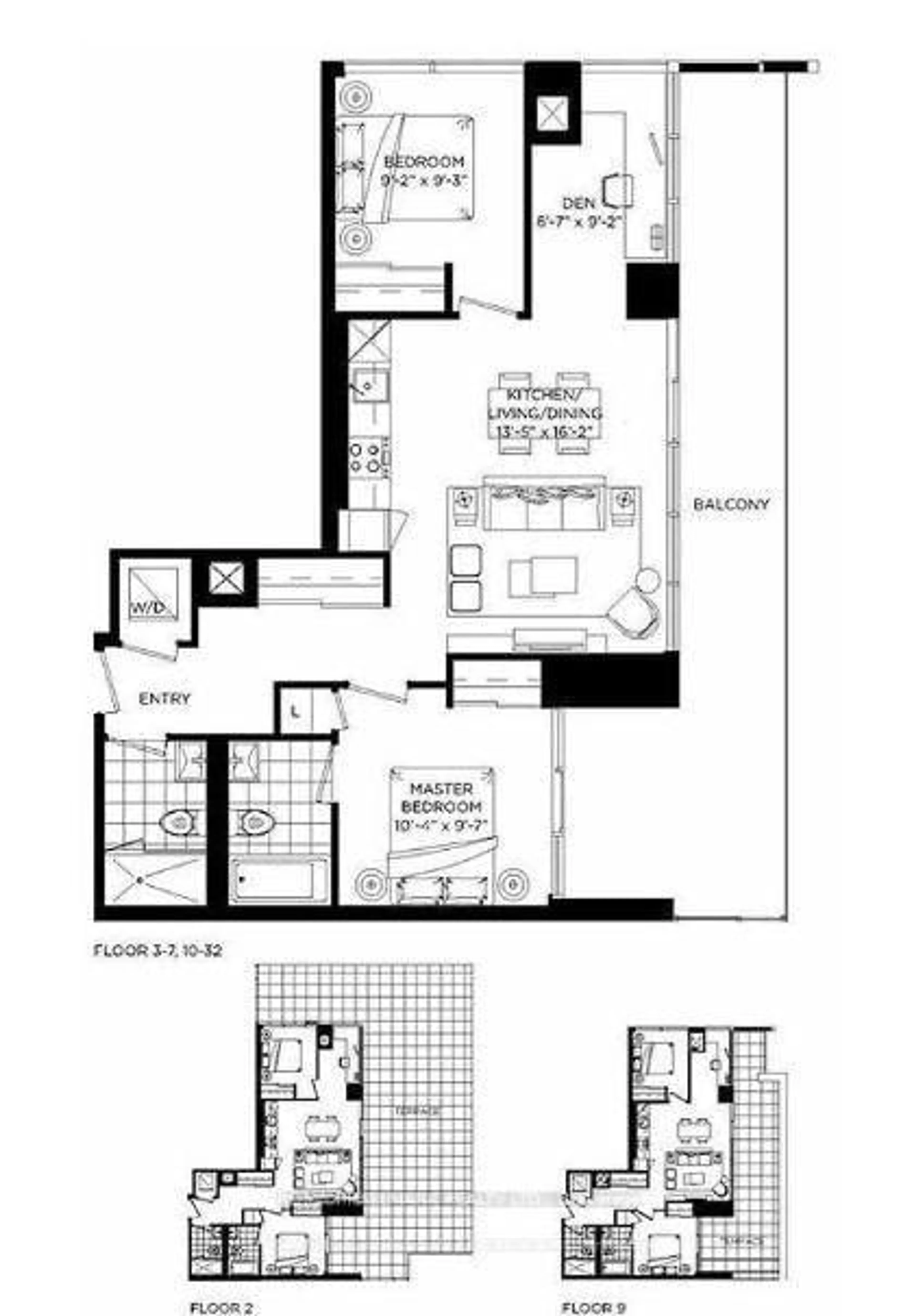 Floor plan for 50 O'Neill Rd #2904, Toronto Ontario M3C 0R1
