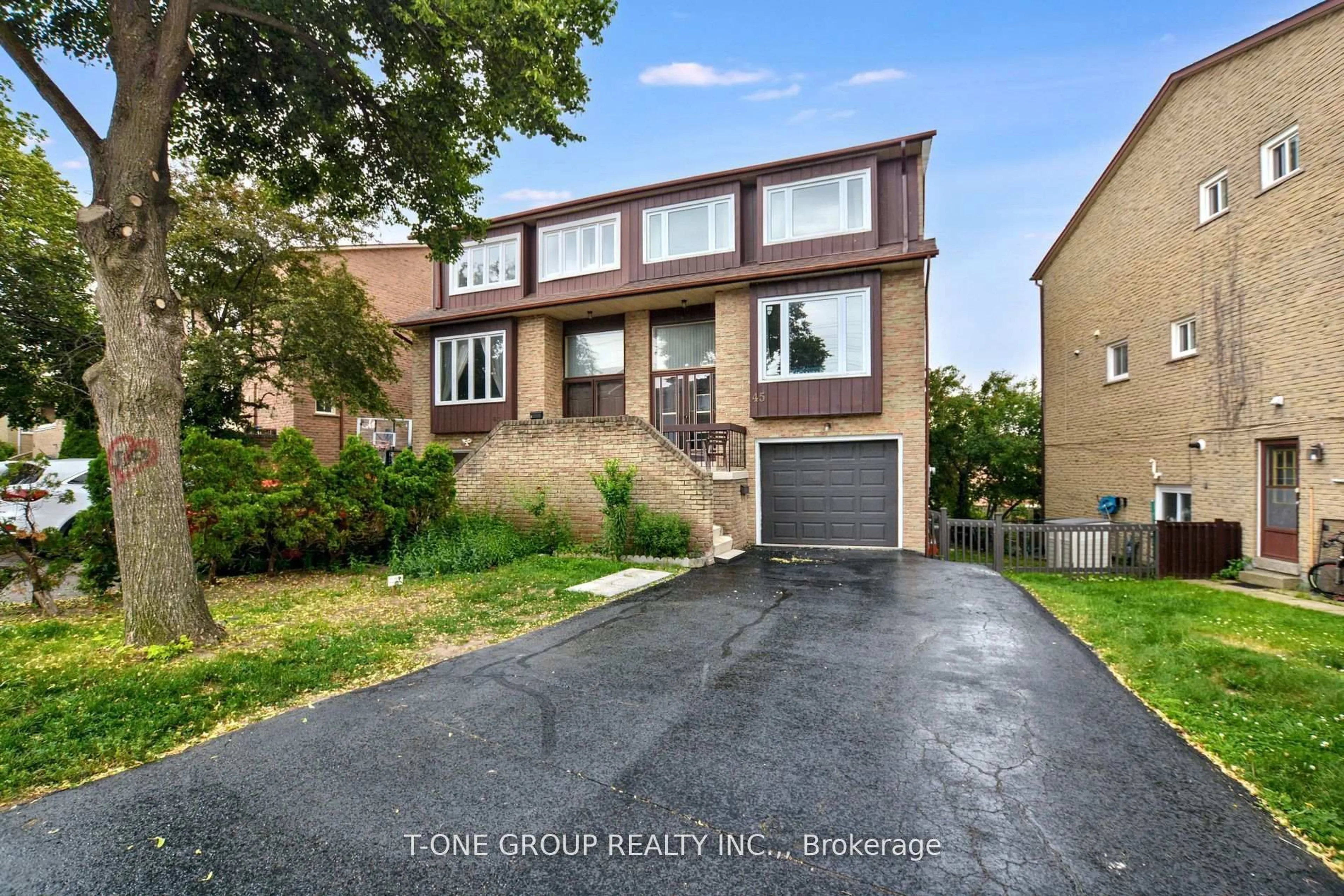 Home with brick exterior material, street for 45 Henry Welsh Dr, Toronto Ontario M2R 3P3