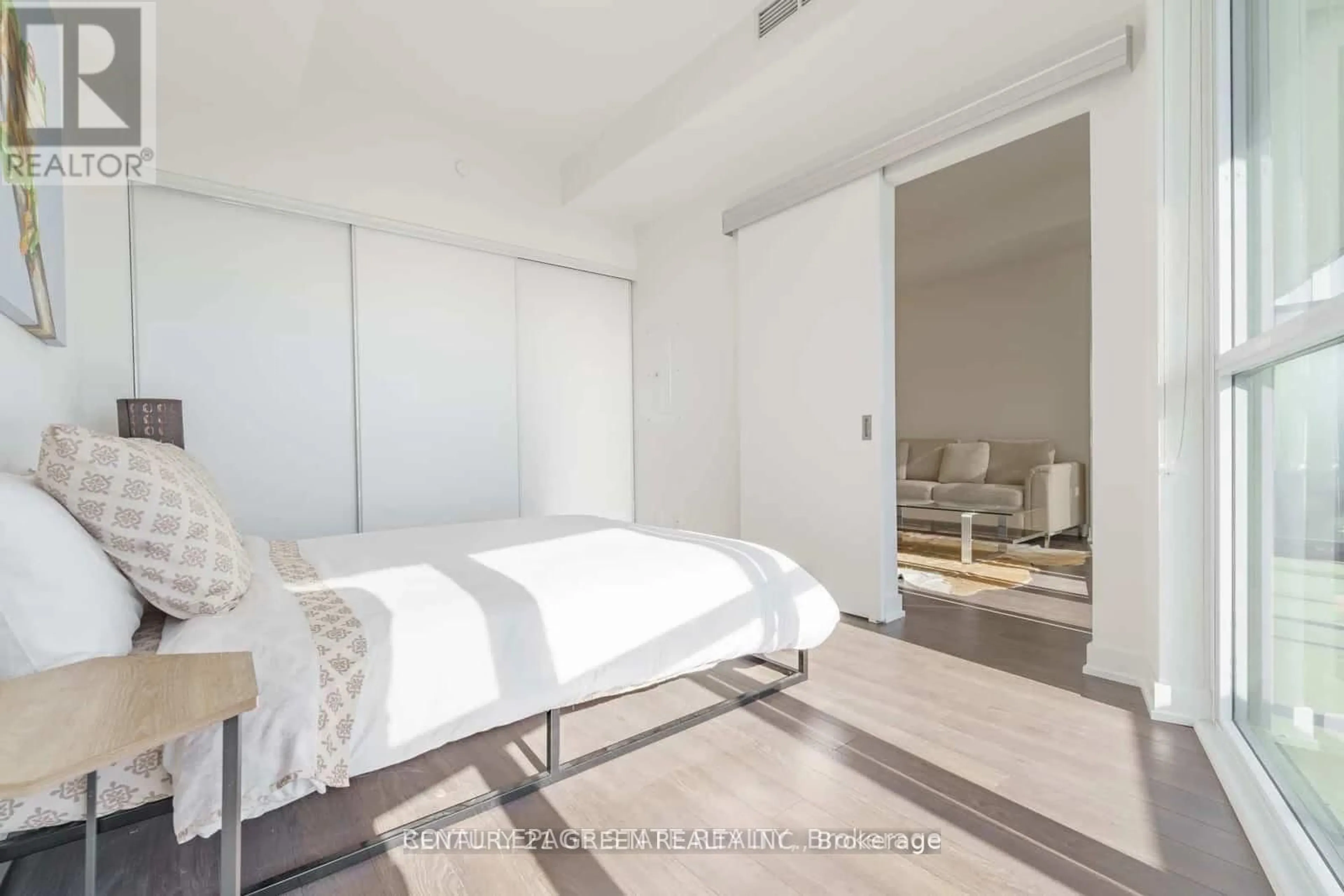 Bedroom with bed, unknown for 30 Ordnance St #1112, Toronto Ontario M6K 0C9