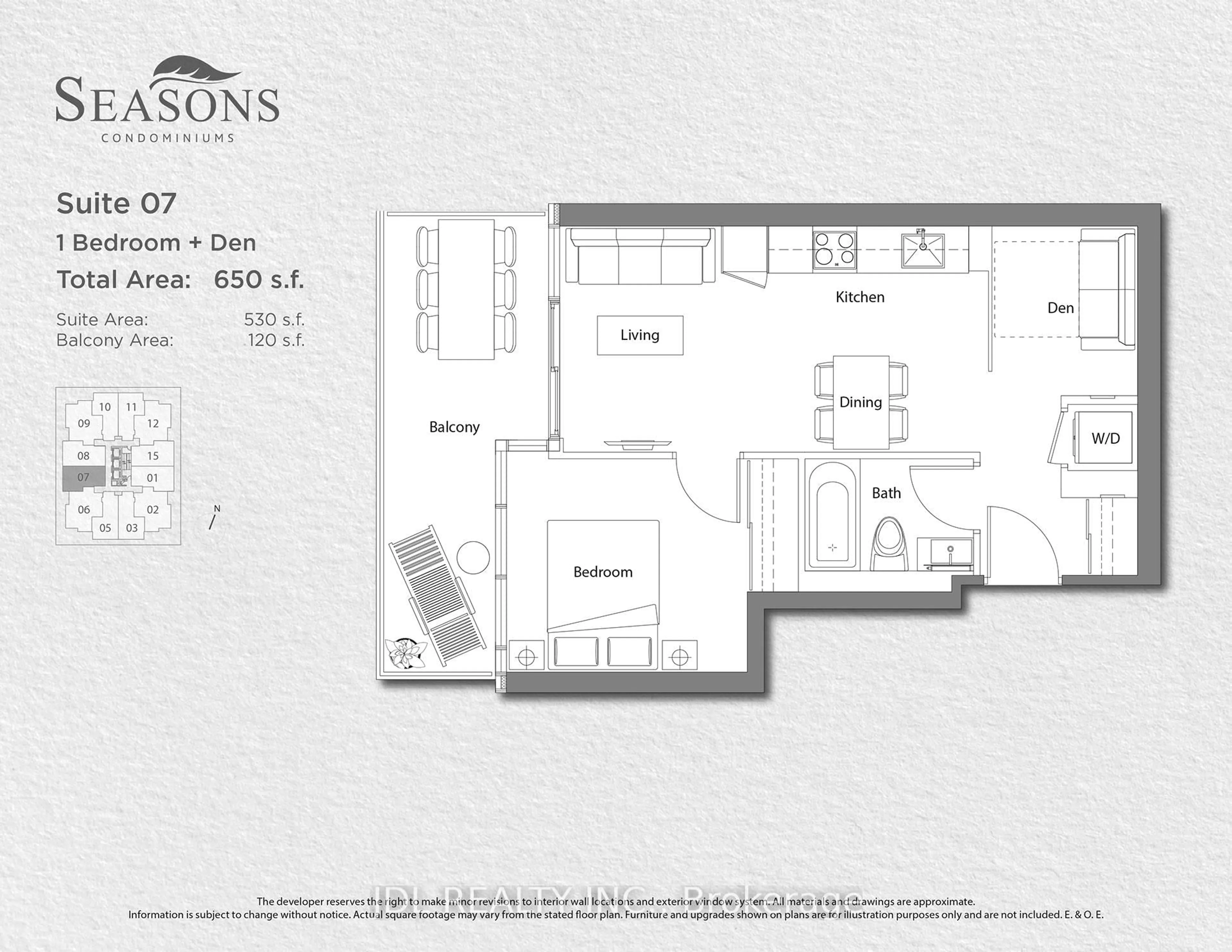 Floor plan for 95 Mcmahon Dr #1607, Toronto Ontario M2K 0E4