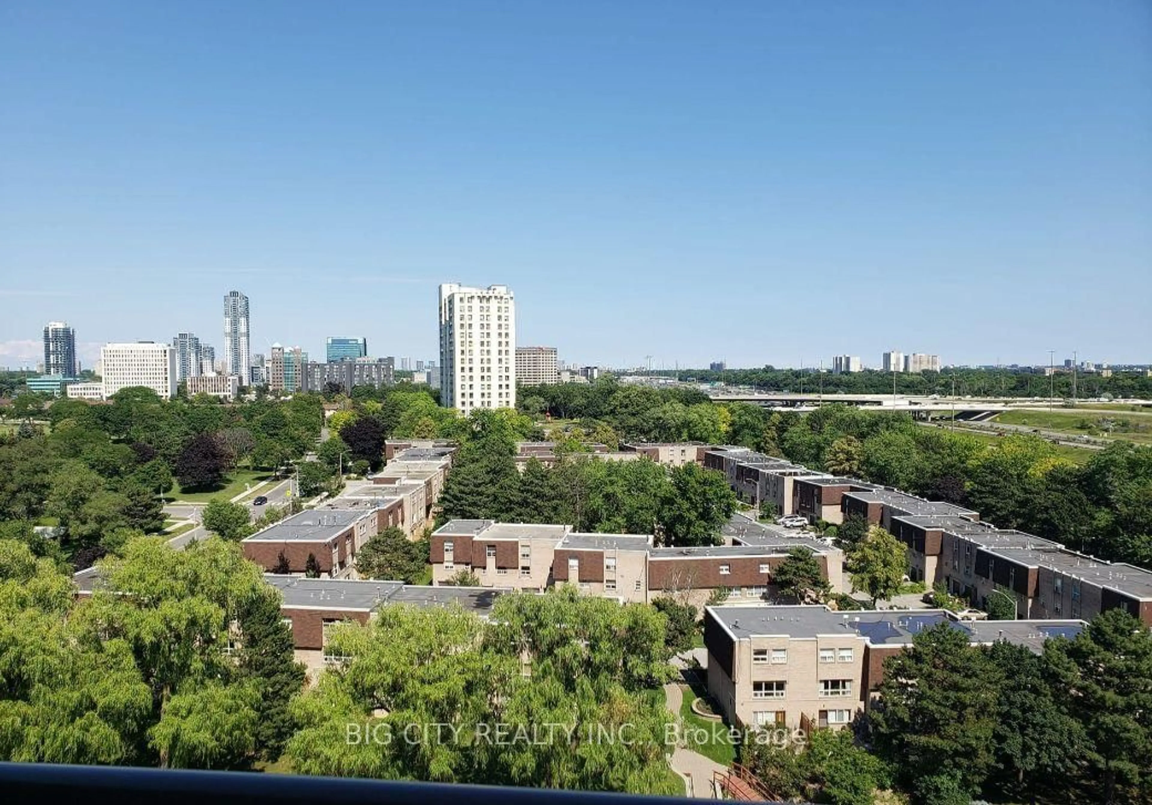 A pic from outside/outdoor area/front of a property/back of a property/a pic from drone, city buildings view from balcony for 5 Parkway Forest Dr #1209, Toronto Ontario M2J 1L2