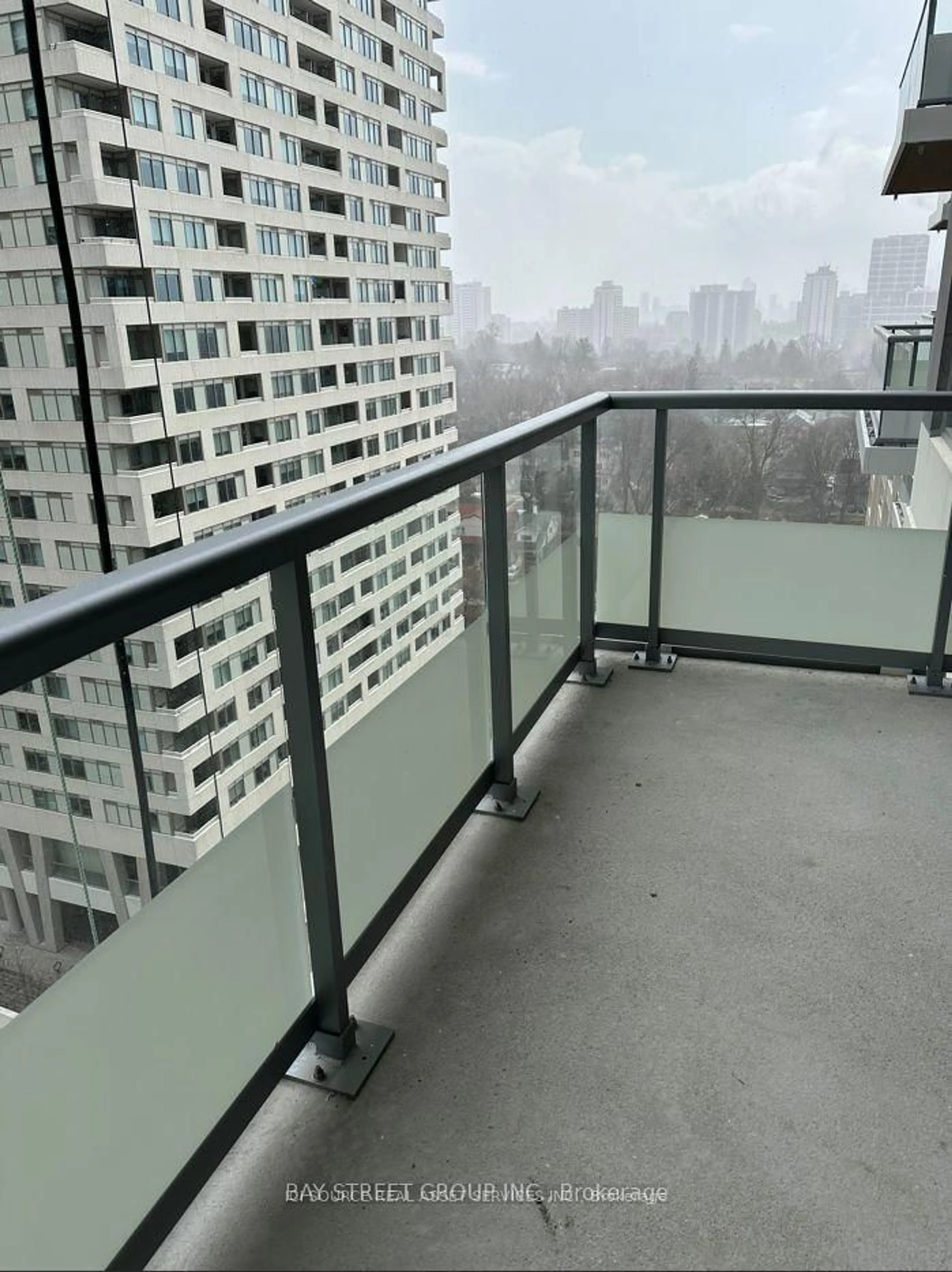 Balcony in the apartment, city buildings view from balcony for 50 Dunfield Ave #1520, Toronto Ontario M4S 0E4