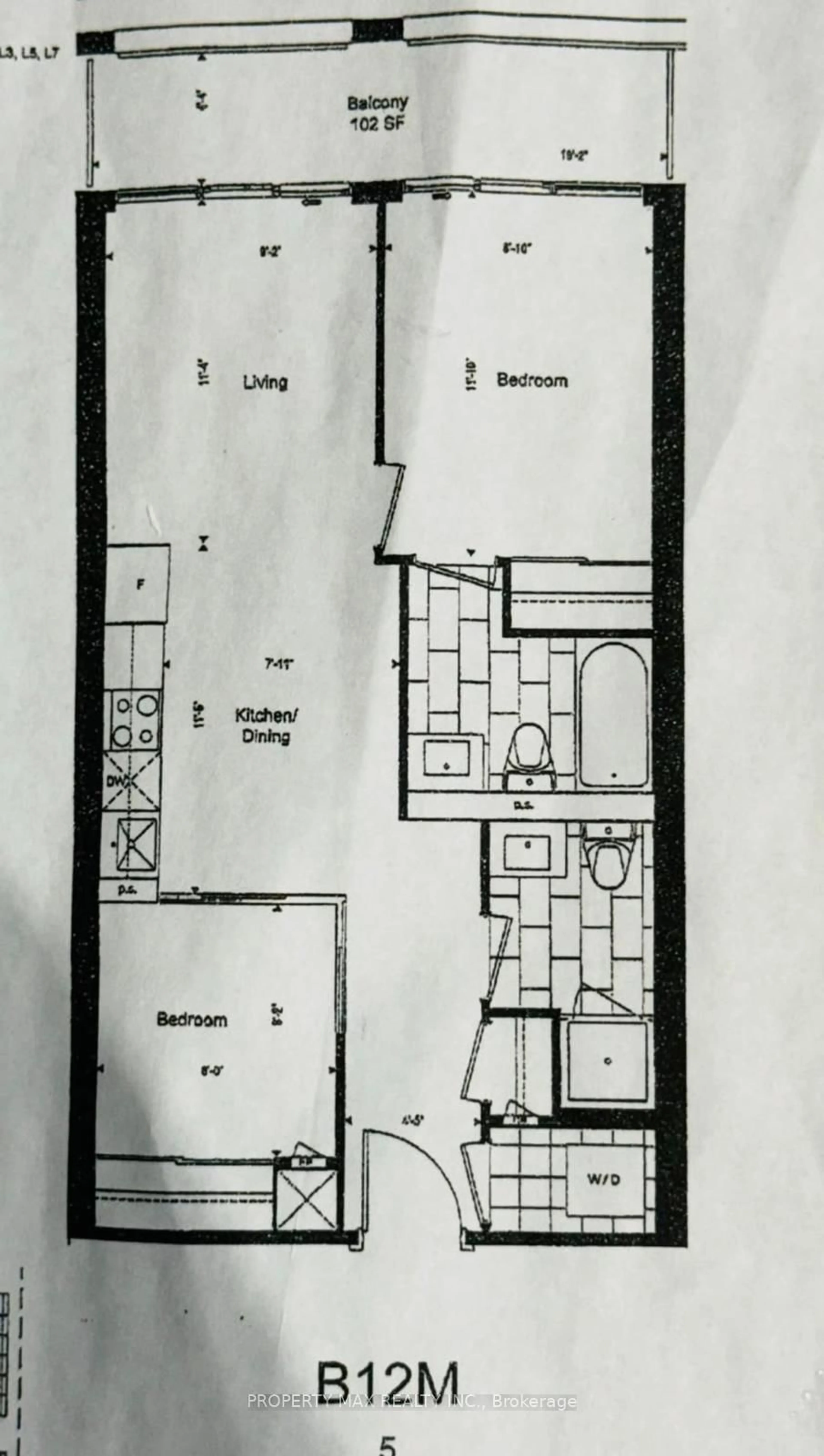 Floor plan for 70 Princess St #403, Toronto Ontario M5A 0X6
