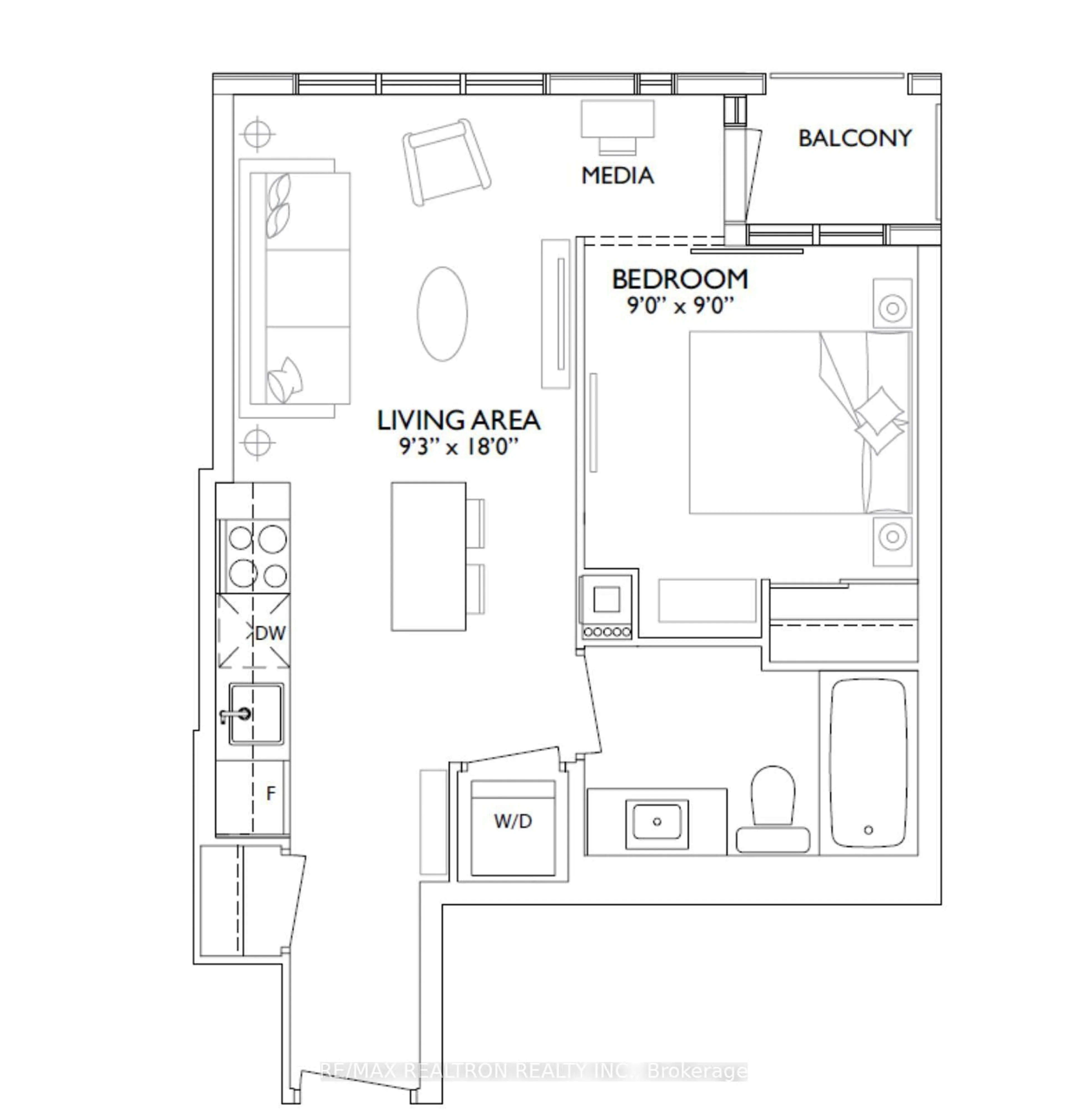 Floor plan for 1 Yorkville Ave #2710, Toronto Ontario M4W 0B1