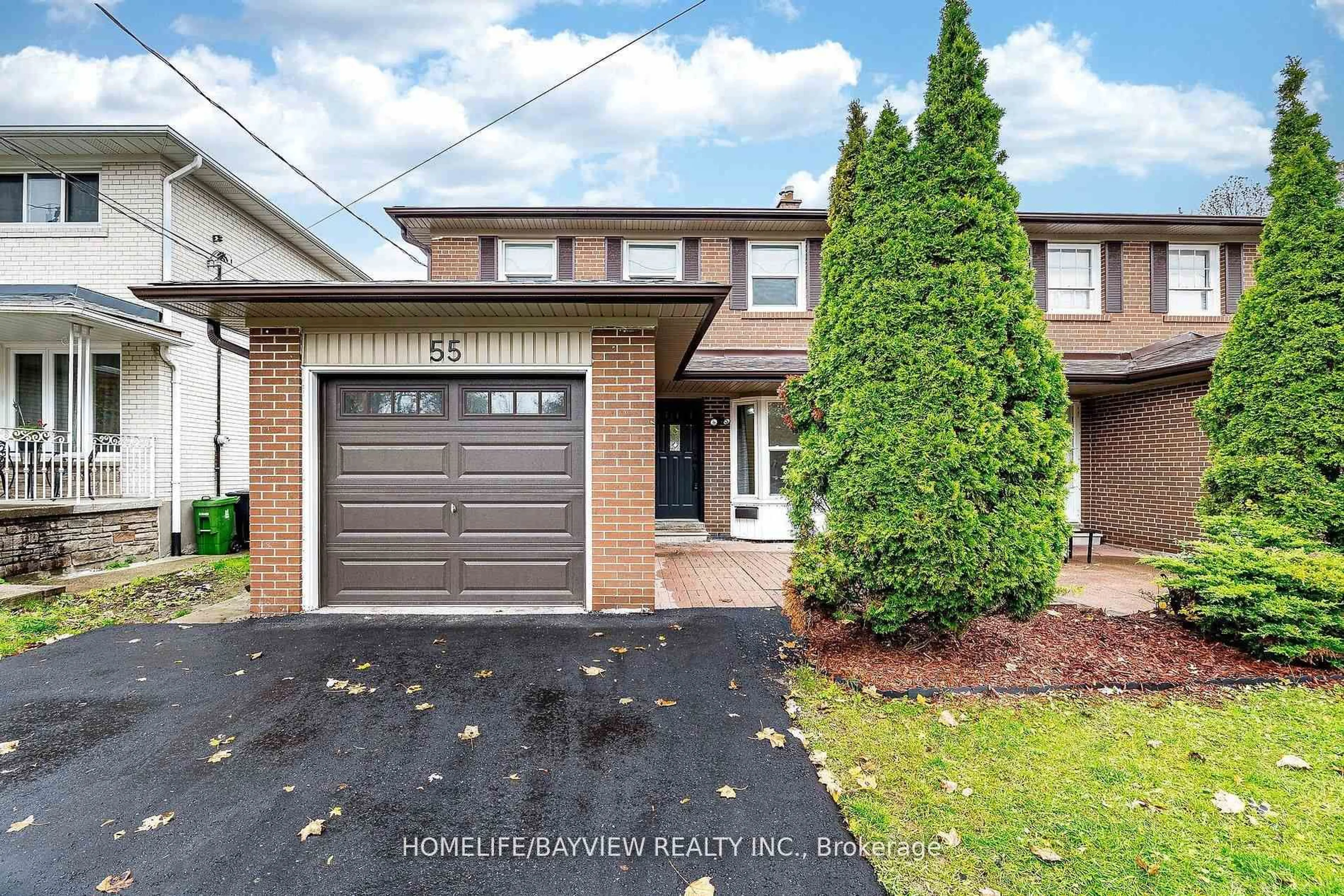 Home with brick exterior material, street for 55 Greenbush Rd, Toronto Ontario M2M 1P2