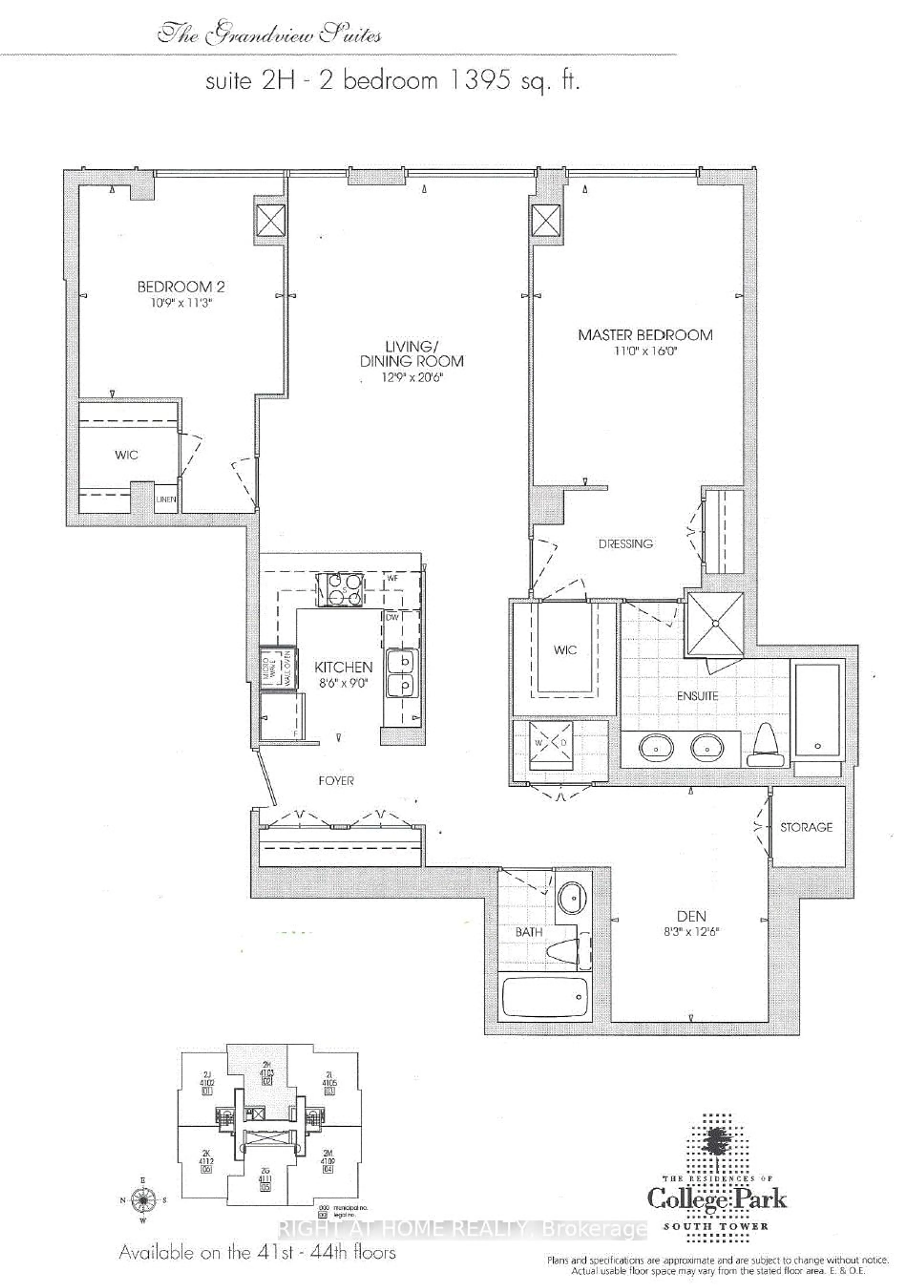 Floor plan for 761 Bay St #4203, Toronto Ontario M5G 2R2