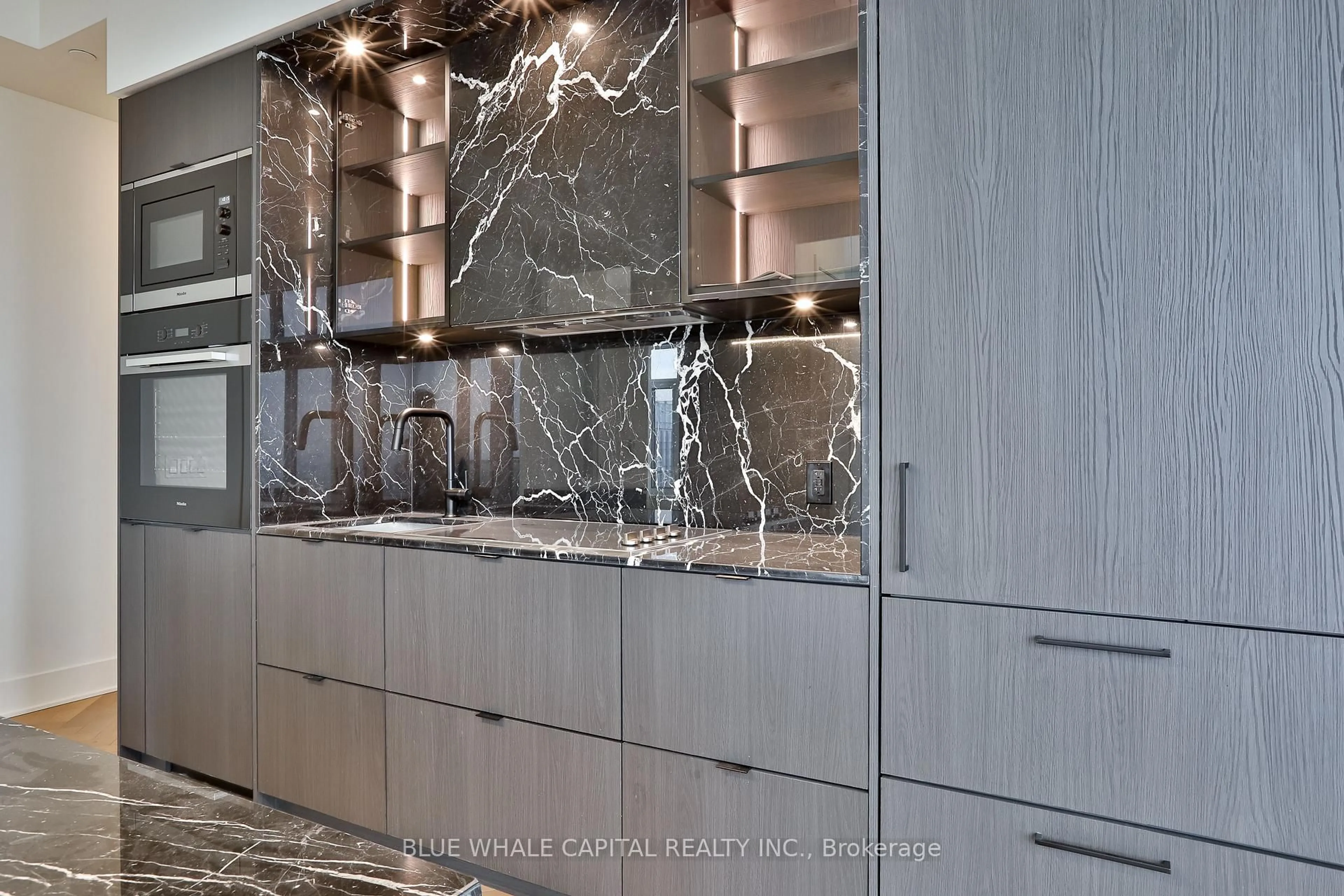 Contemporary kitchen, ceramic/tile floor for 11 Yorkville Ave #6109, Toronto Ontario M4W 0B7