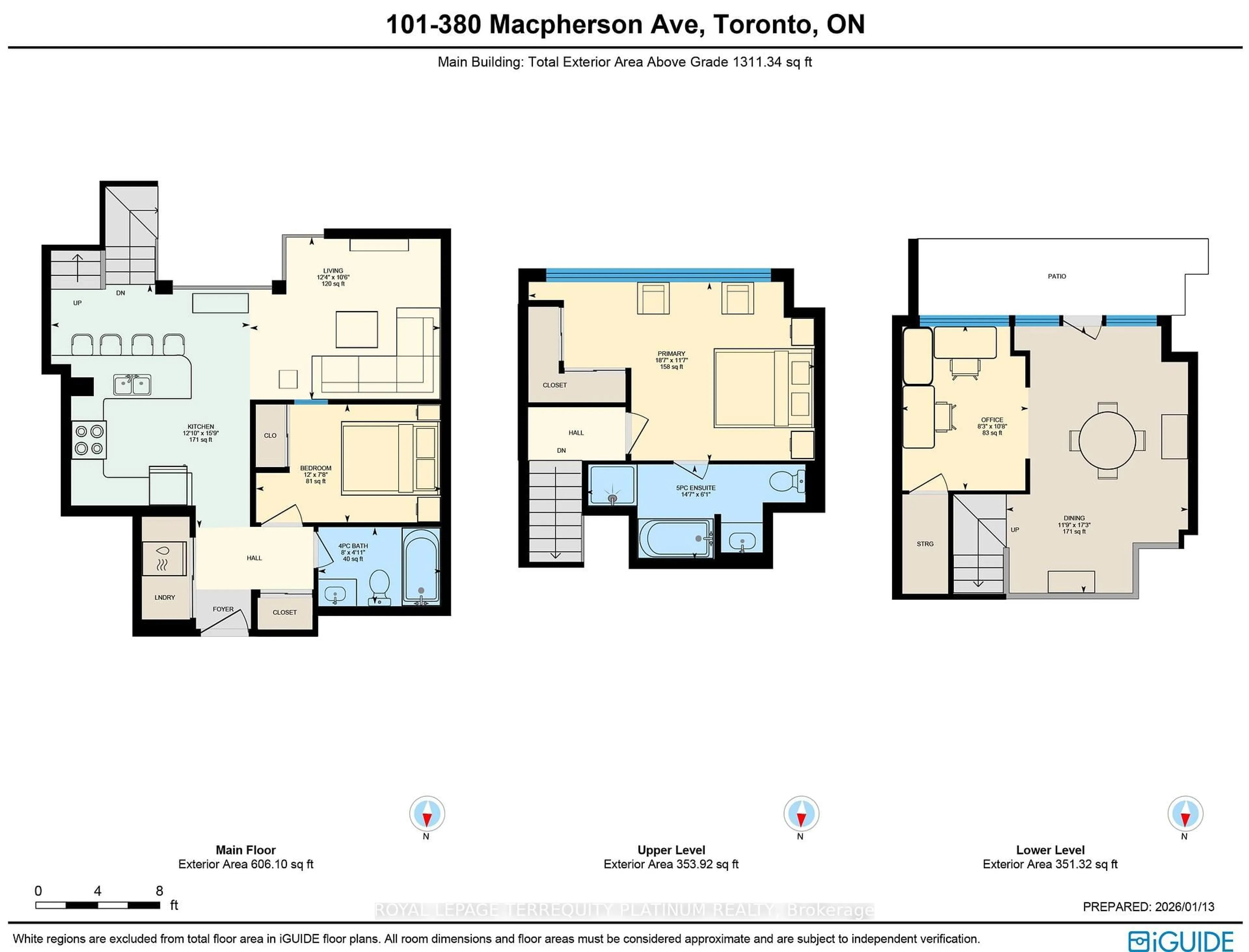Floor plan for 380 Macpherson Ave #101, Toronto Ontario M4V 3E3