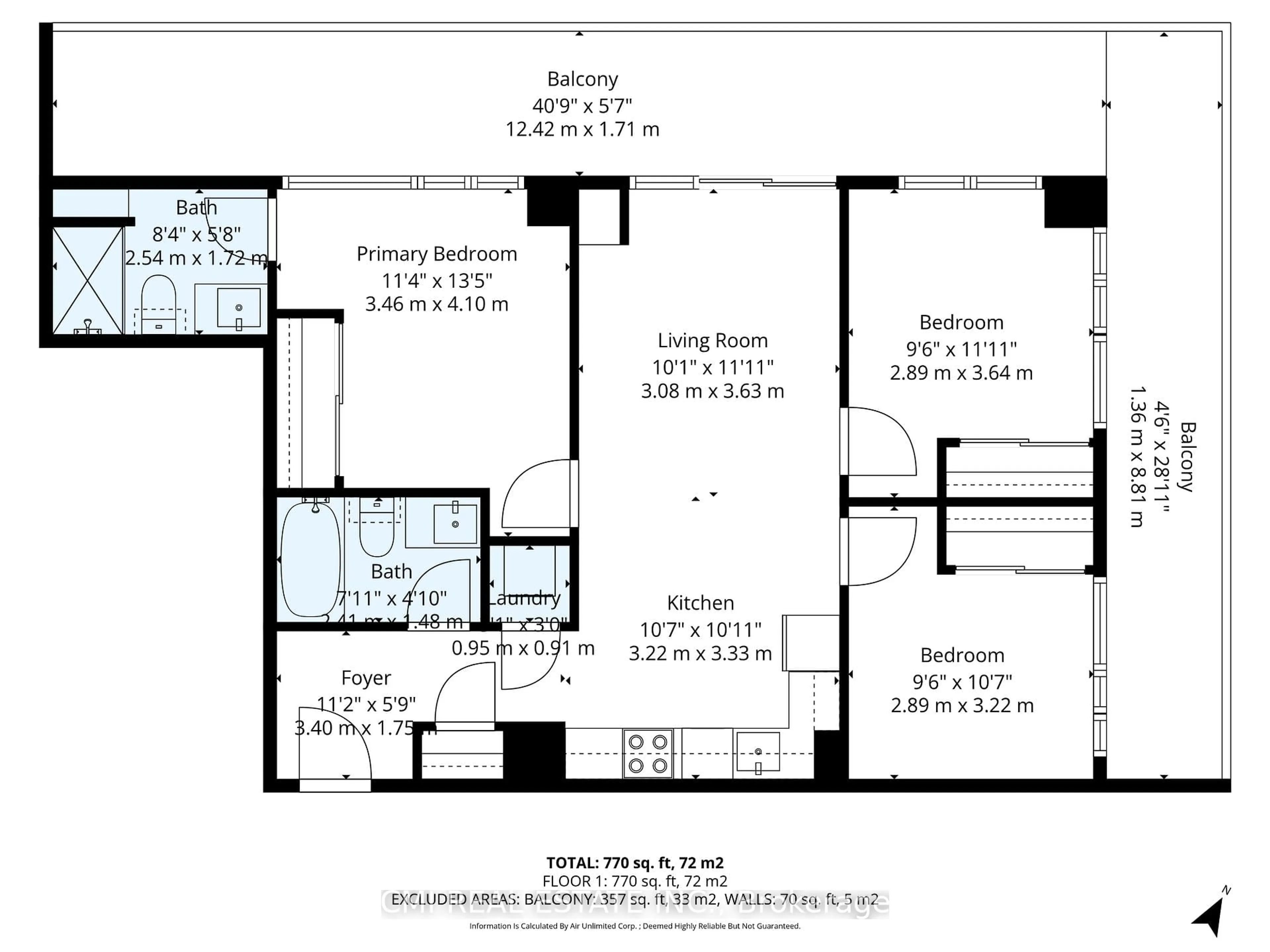 Floor plan for 10 Deerlick Crt #810, Toronto Ontario M3A 0A7