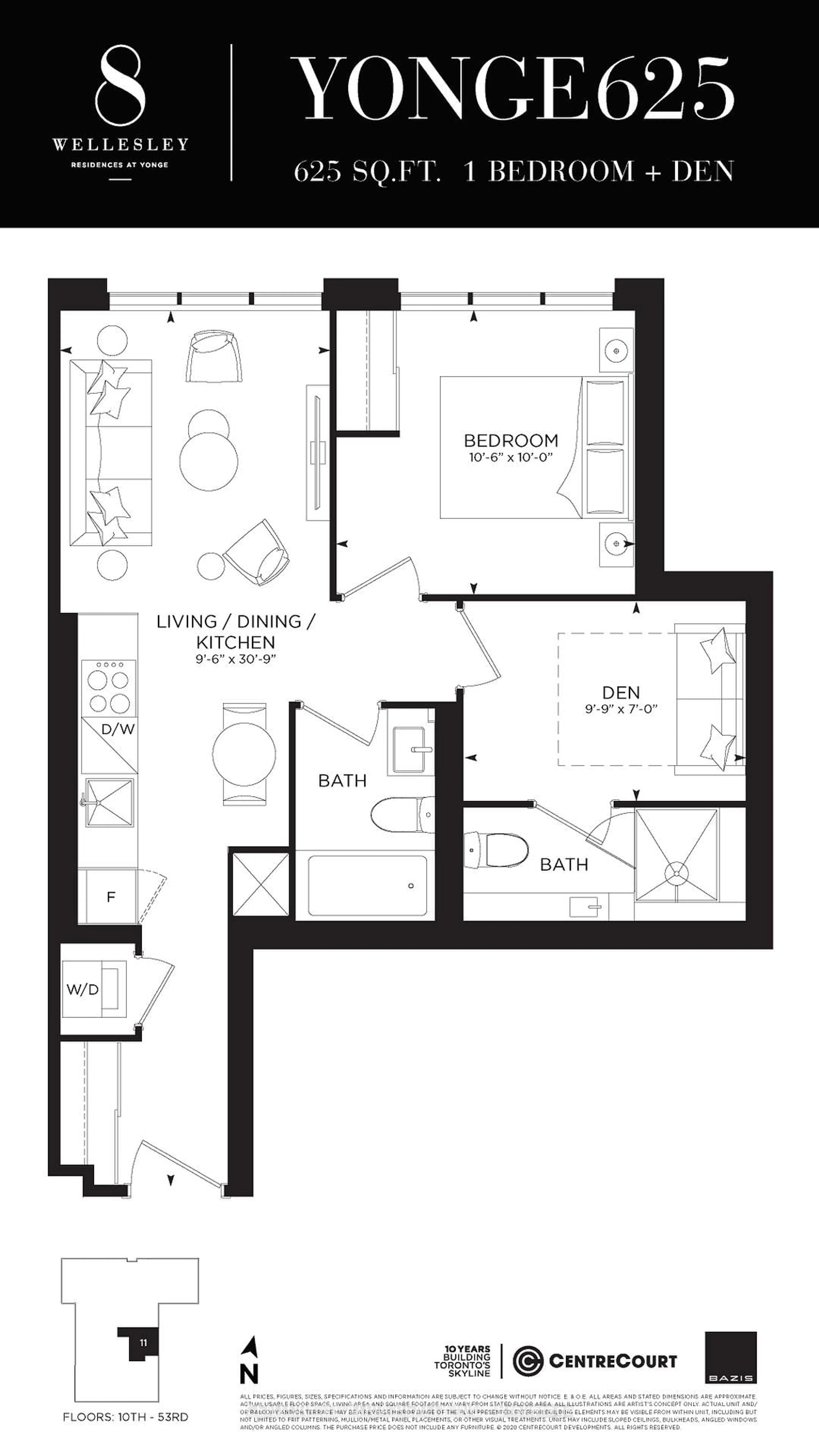 Floor plan for 8 Wellesley St #2111, Toronto Ontario M4Y 0J5