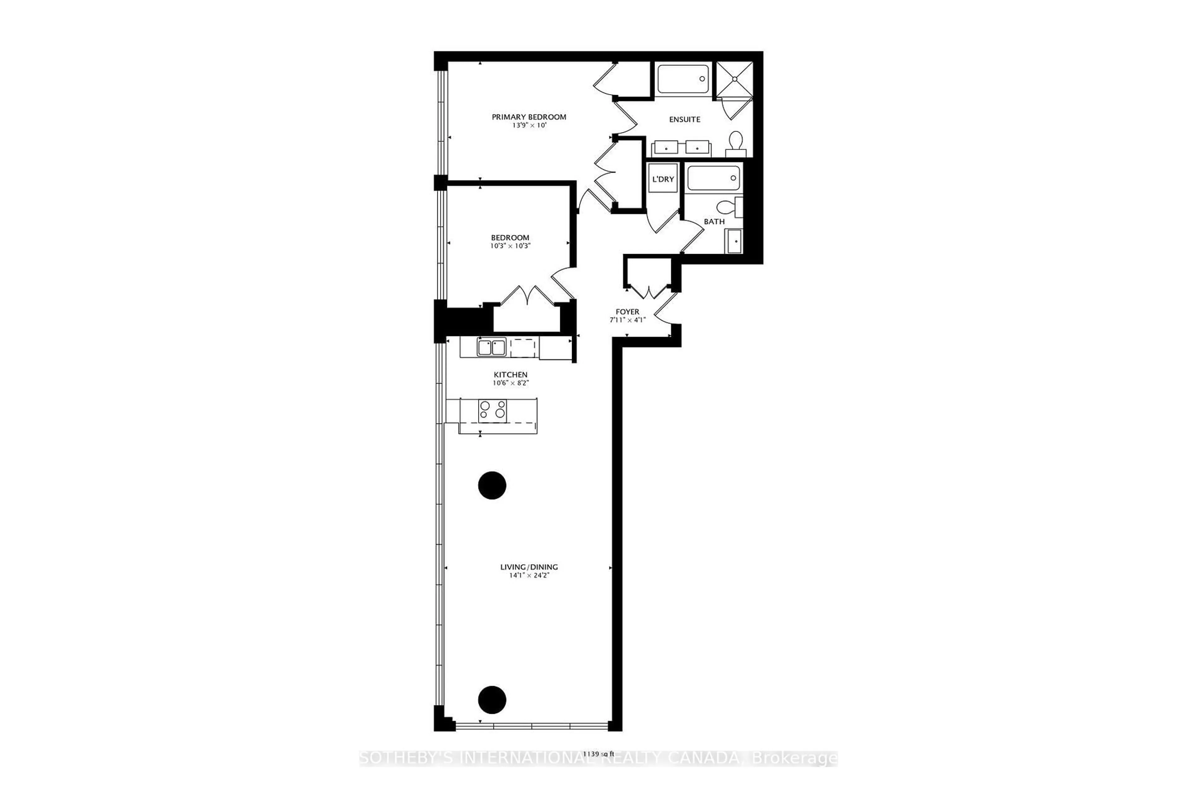 Floor plan for 8 The Esplanade #5504, Toronto Ontario M5E 0A6
