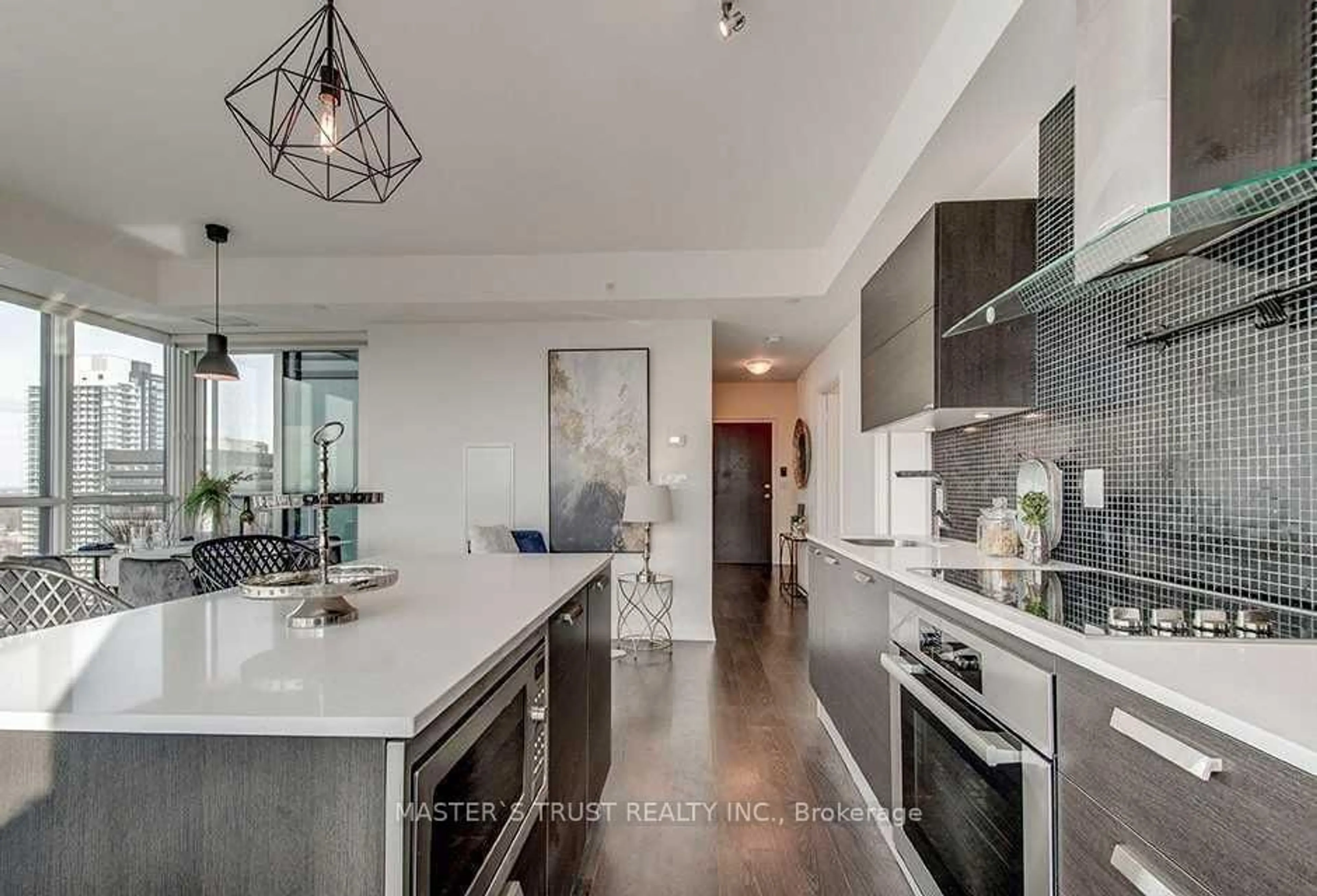 Open concept kitchen, ceramic/tile floor for 11 Bogert Ave #2107, Toronto Ontario M2N 1K4