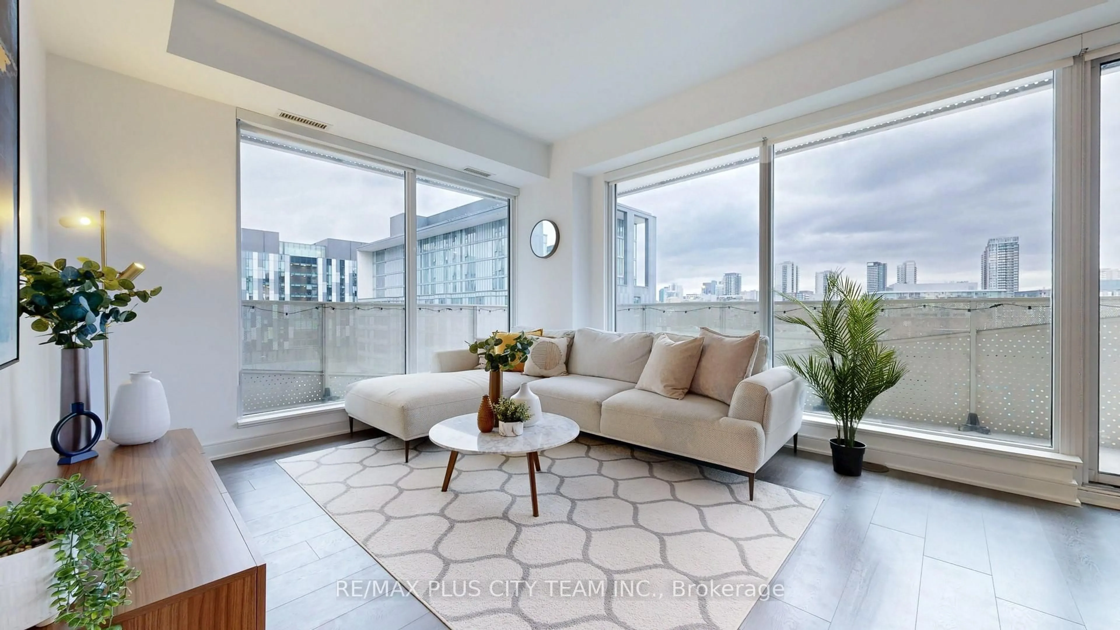 Living room with furniture, unknown for 60 Tannery Rd #613, Toronto Ontario M5A 0S8