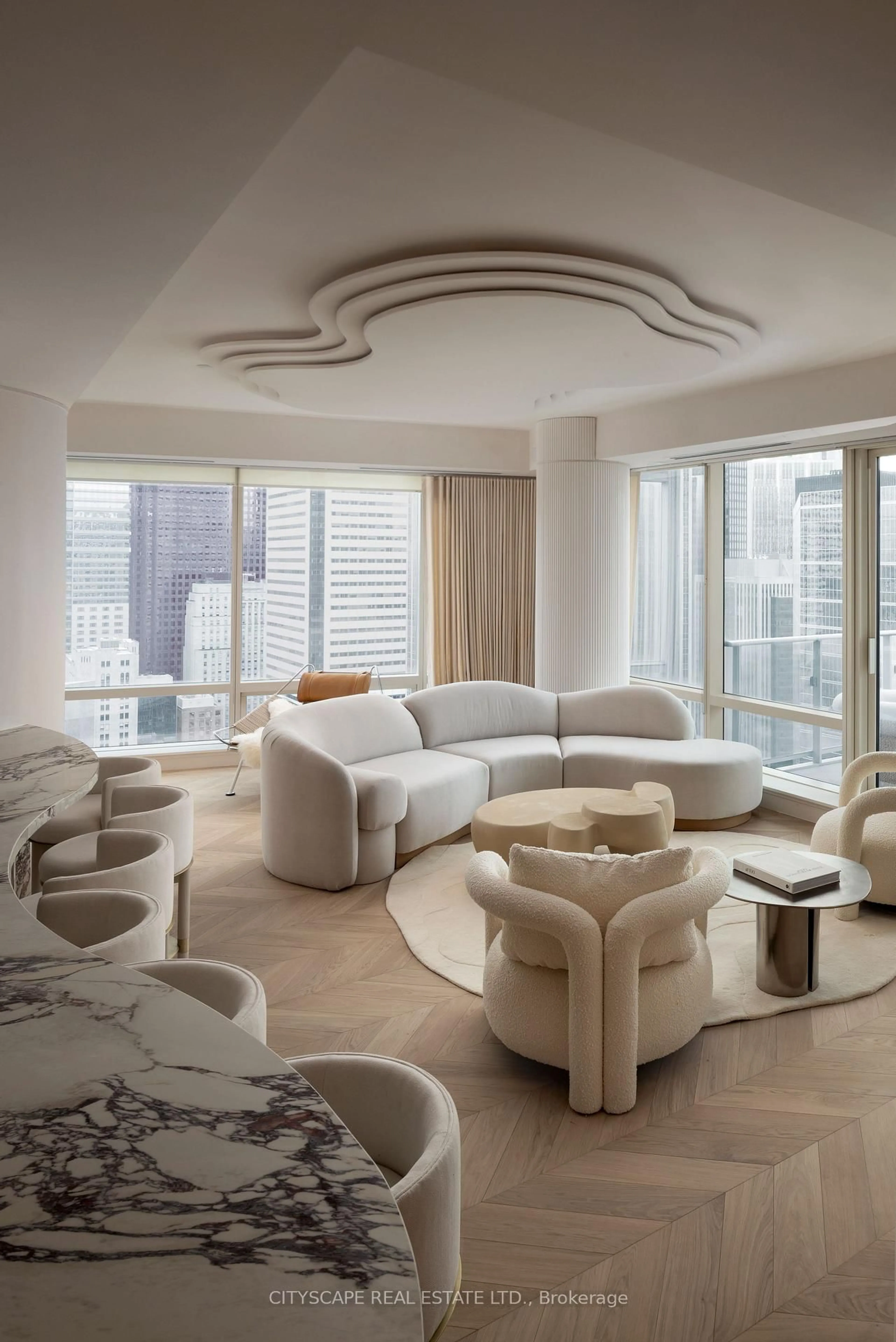 Living room with furniture, unknown for 180 University Ave #3609, Toronto Ontario M5H 0A2