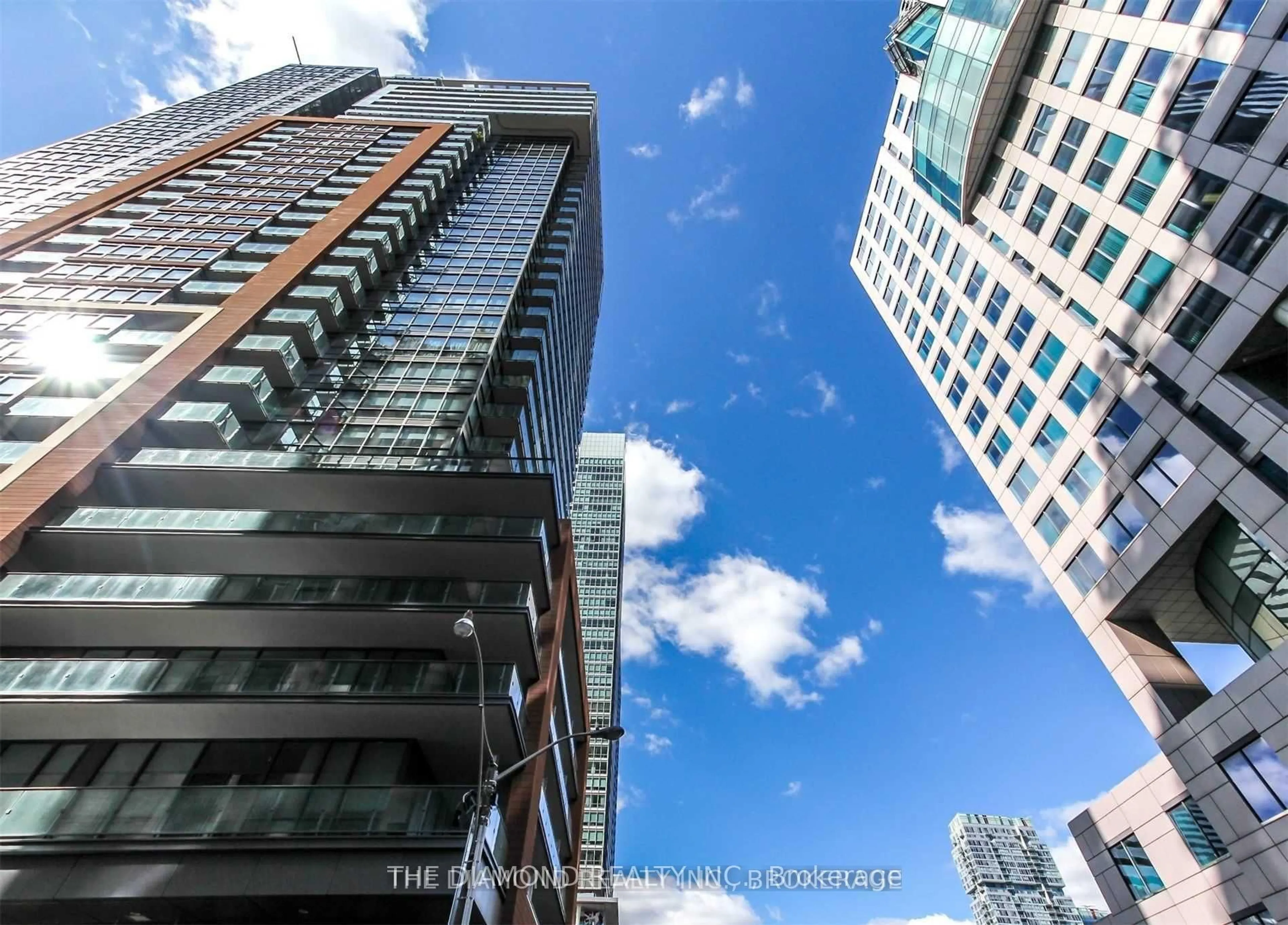 A pic from outside/outdoor area/front of a property/back of a property/a pic from drone, city buildings view from balcony for 8 Mercer St #1506, Toronto Ontario M5V 0C4
