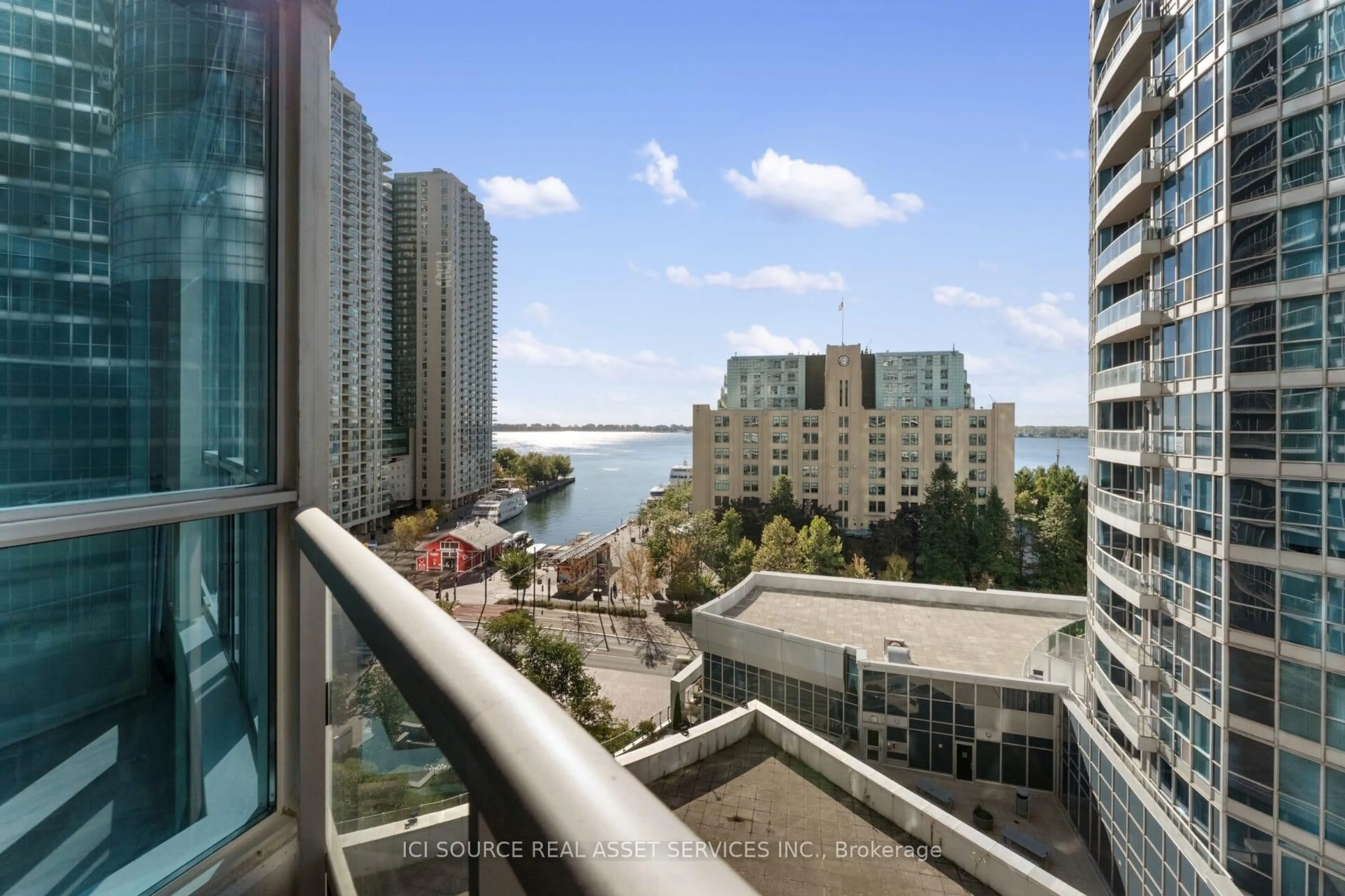 Balcony in the apartment, water/lake/river/ocean view for 8 York St #911, Toronto Ontario M5J 2Y2