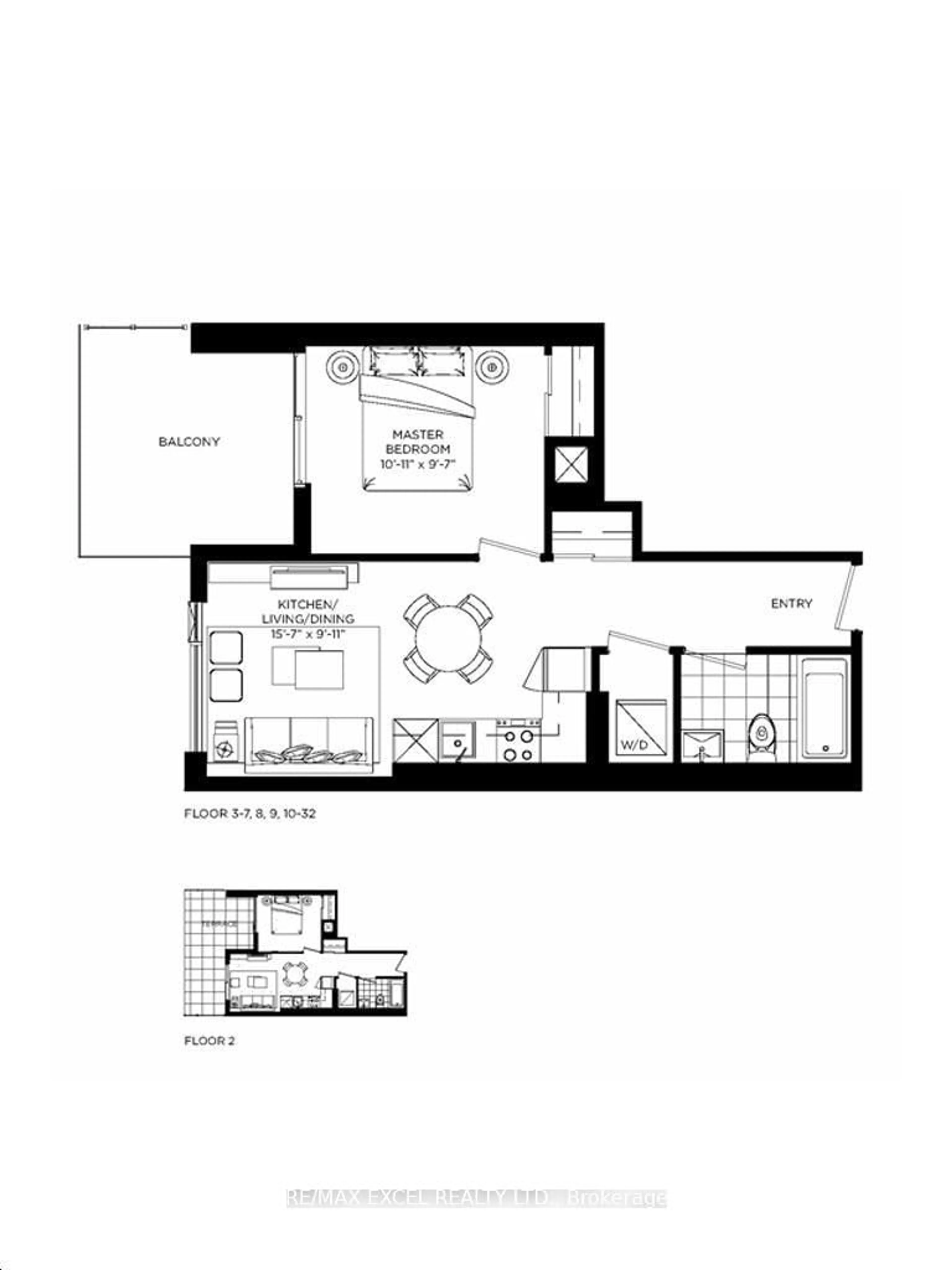 Floor plan for 50 O'neil Rd #319, Toronto Ontario M3C 0R1