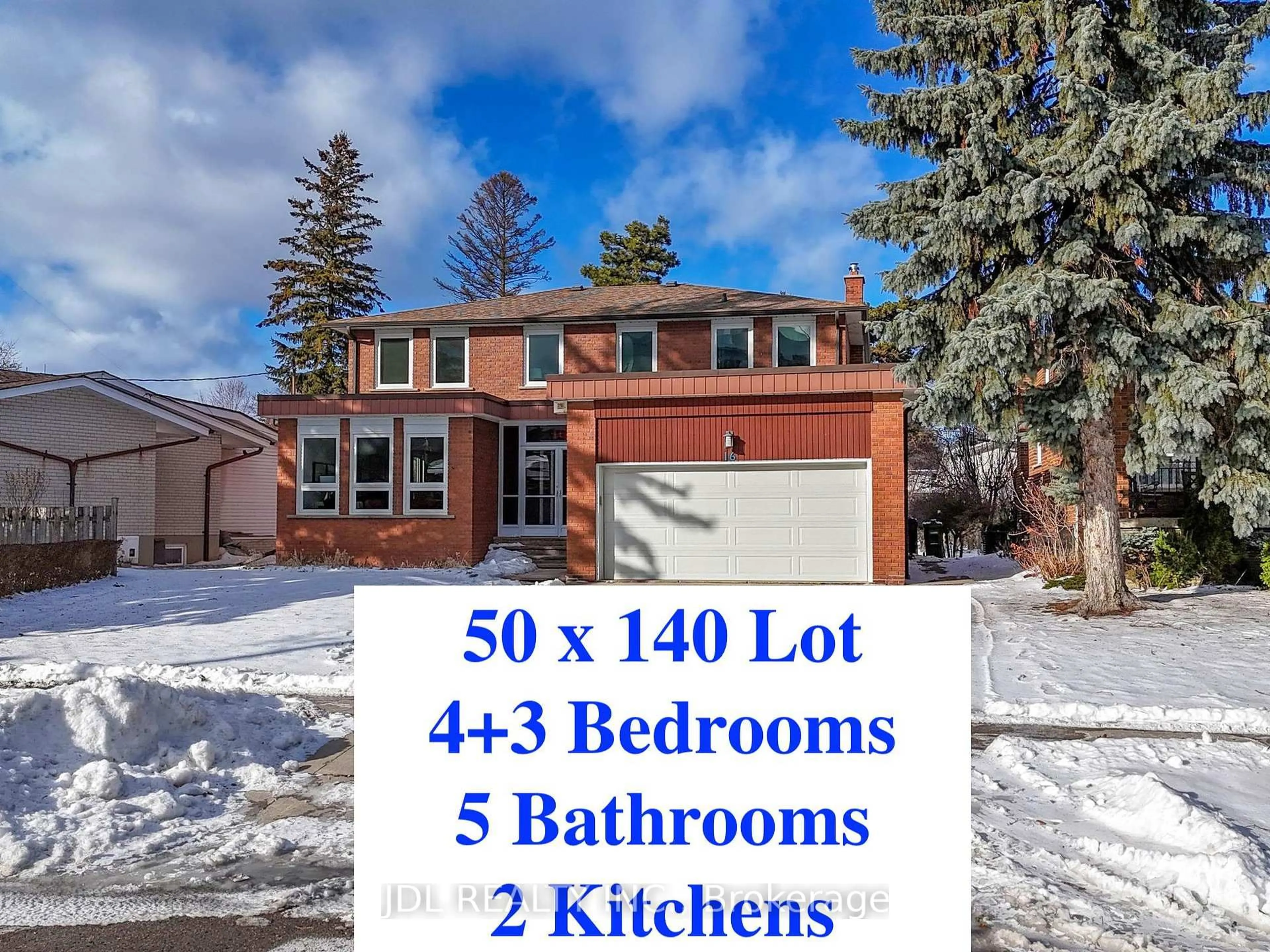 Home with brick exterior material, street for 16 Clayland Dr, Toronto Ontario M3A 2A4