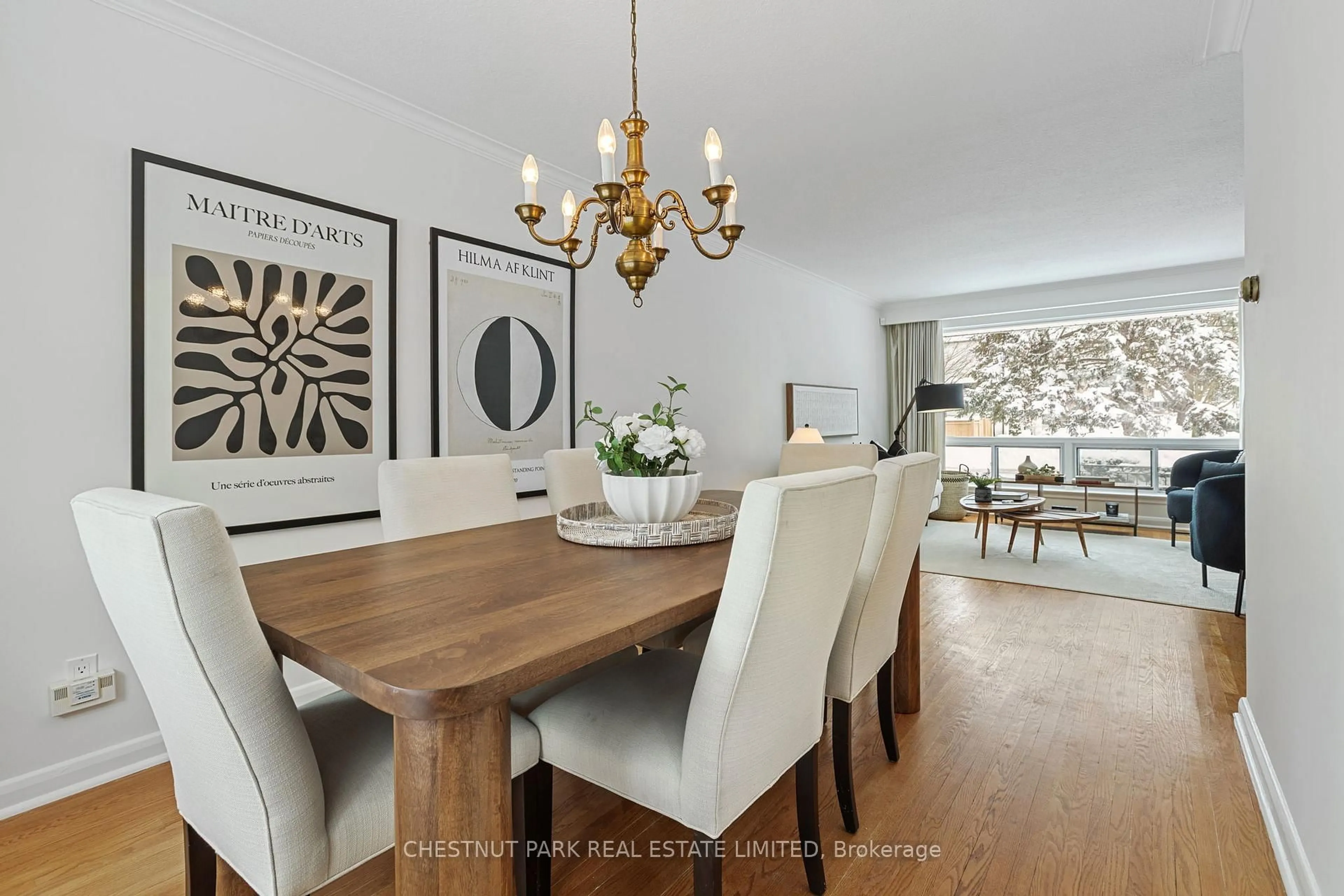 Dining room, wood/laminate floor for 72 Wallingford Rd, Toronto Ontario M3A 2T9