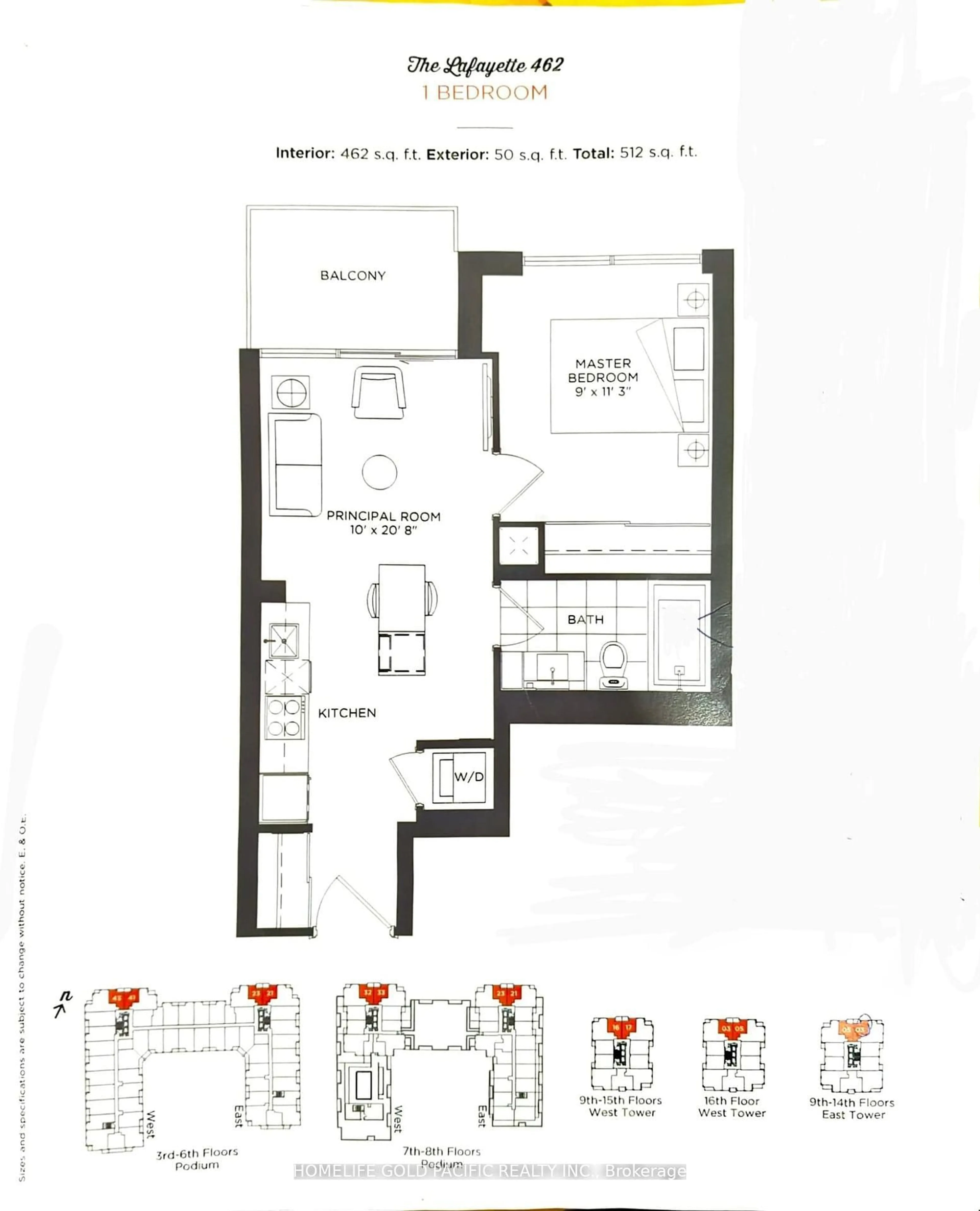 Floor plan for 31 Tippett Rd #1203, Toronto Ontario M3H 0C8