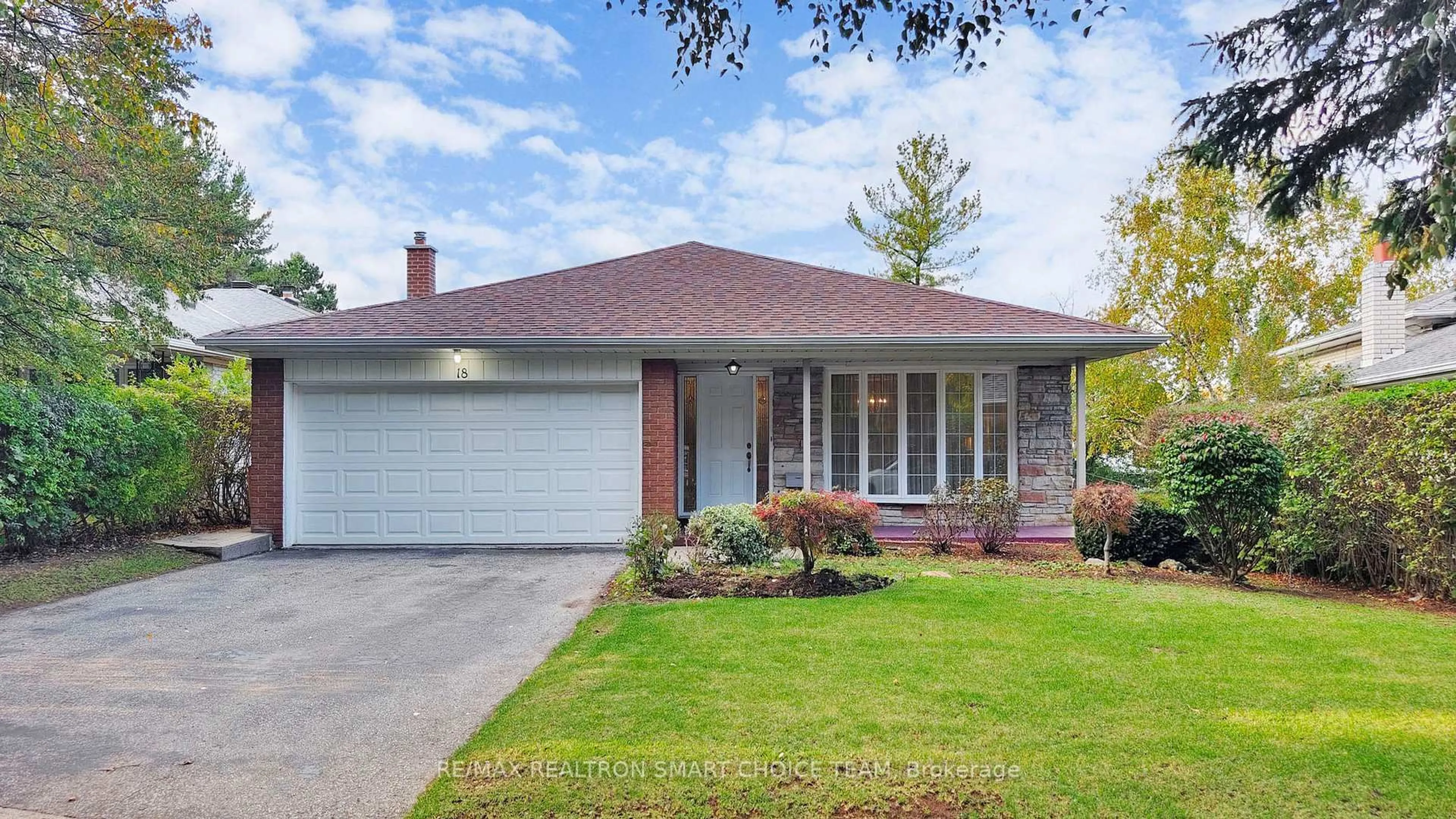 Home with brick exterior material, street for 18 Brenham Cres, Toronto Ontario M2M 2L1