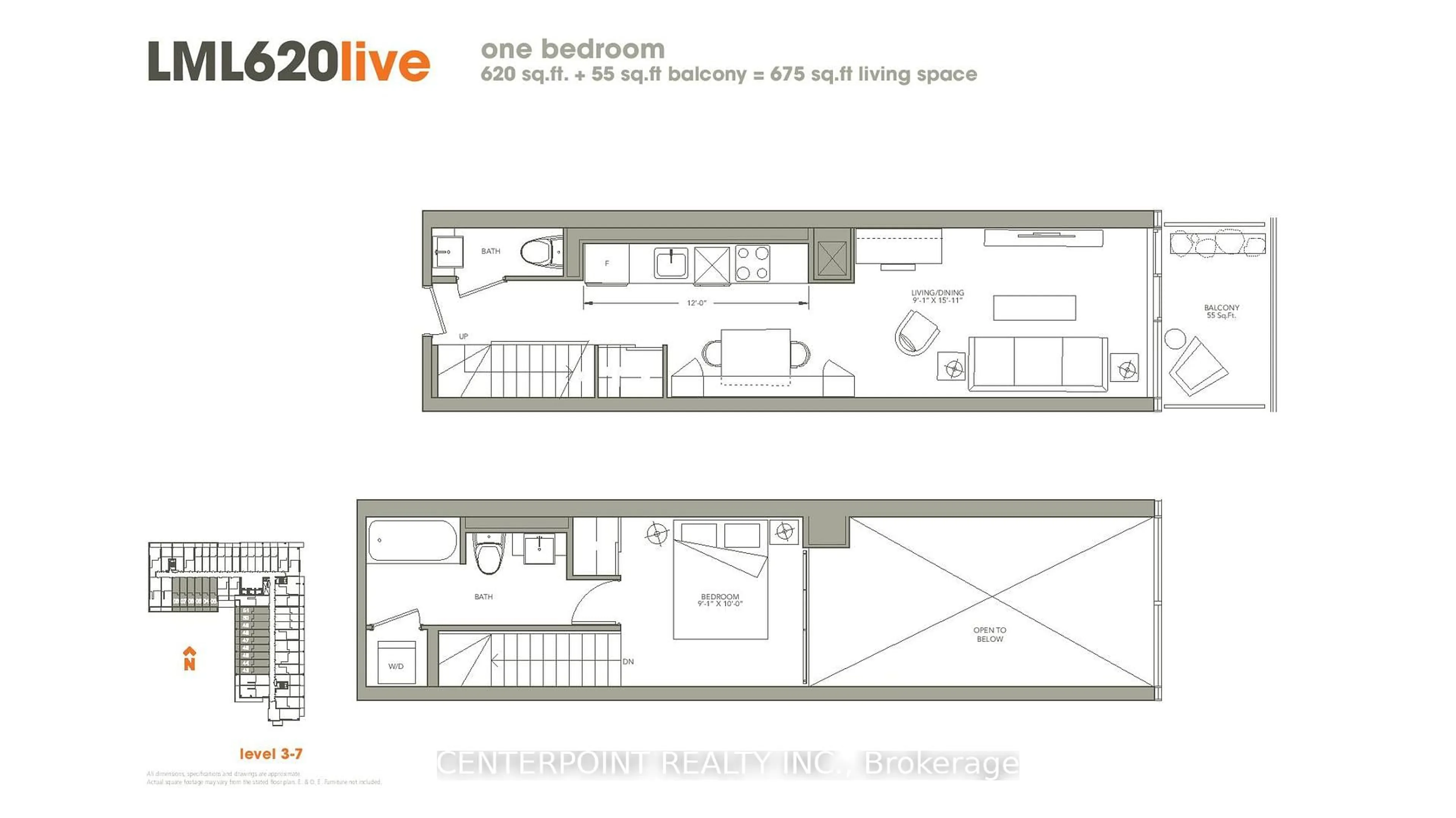 Floor plan for 5 Hanna Ave #448, Toronto Ontario M6K 0B3