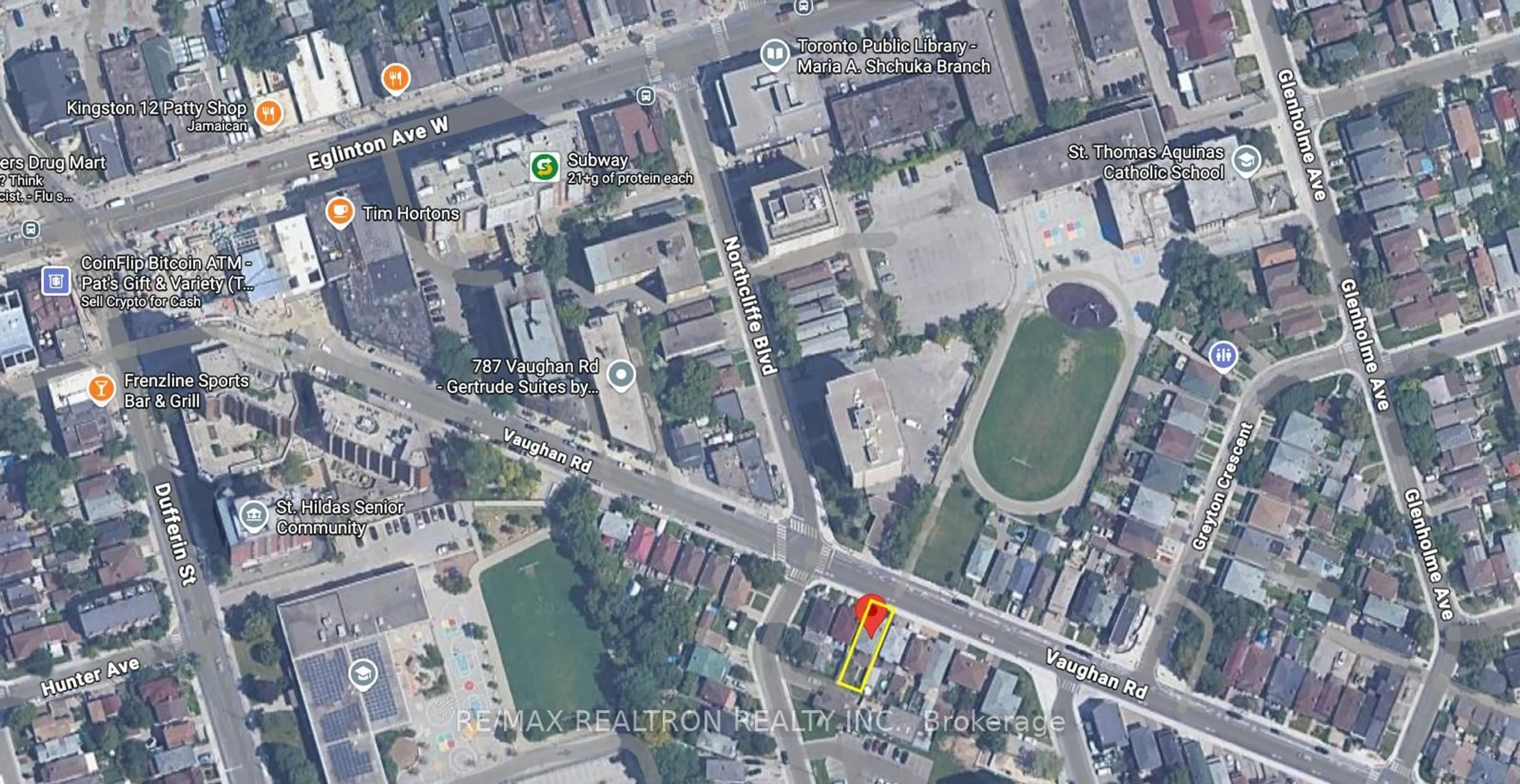 Picture of a map for 748 Vaughan Rd, Toronto Ontario M6E 2Z2