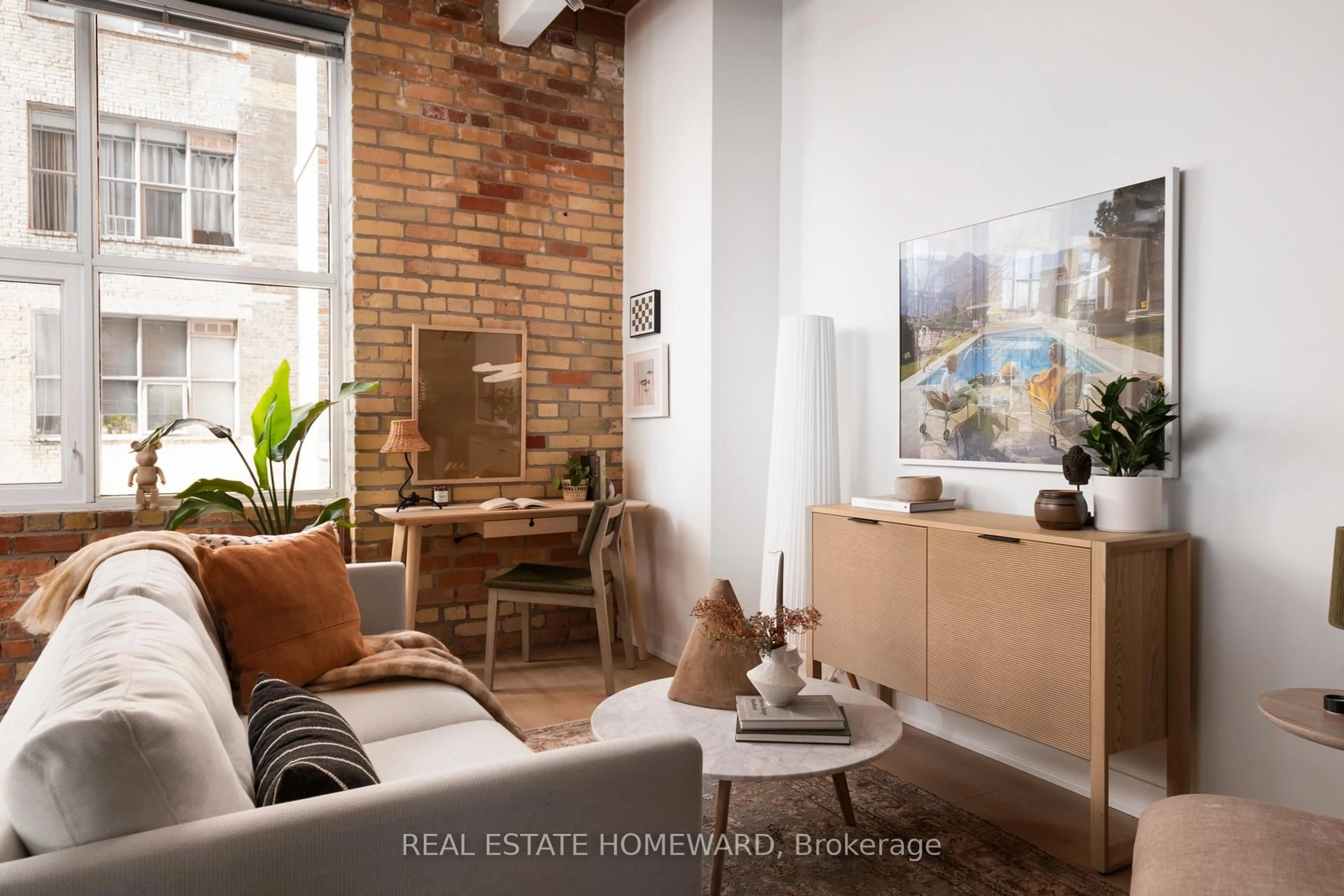 Living room with furniture, unknown for 955 Queen St #321, Toronto Ontario M6J 3X5