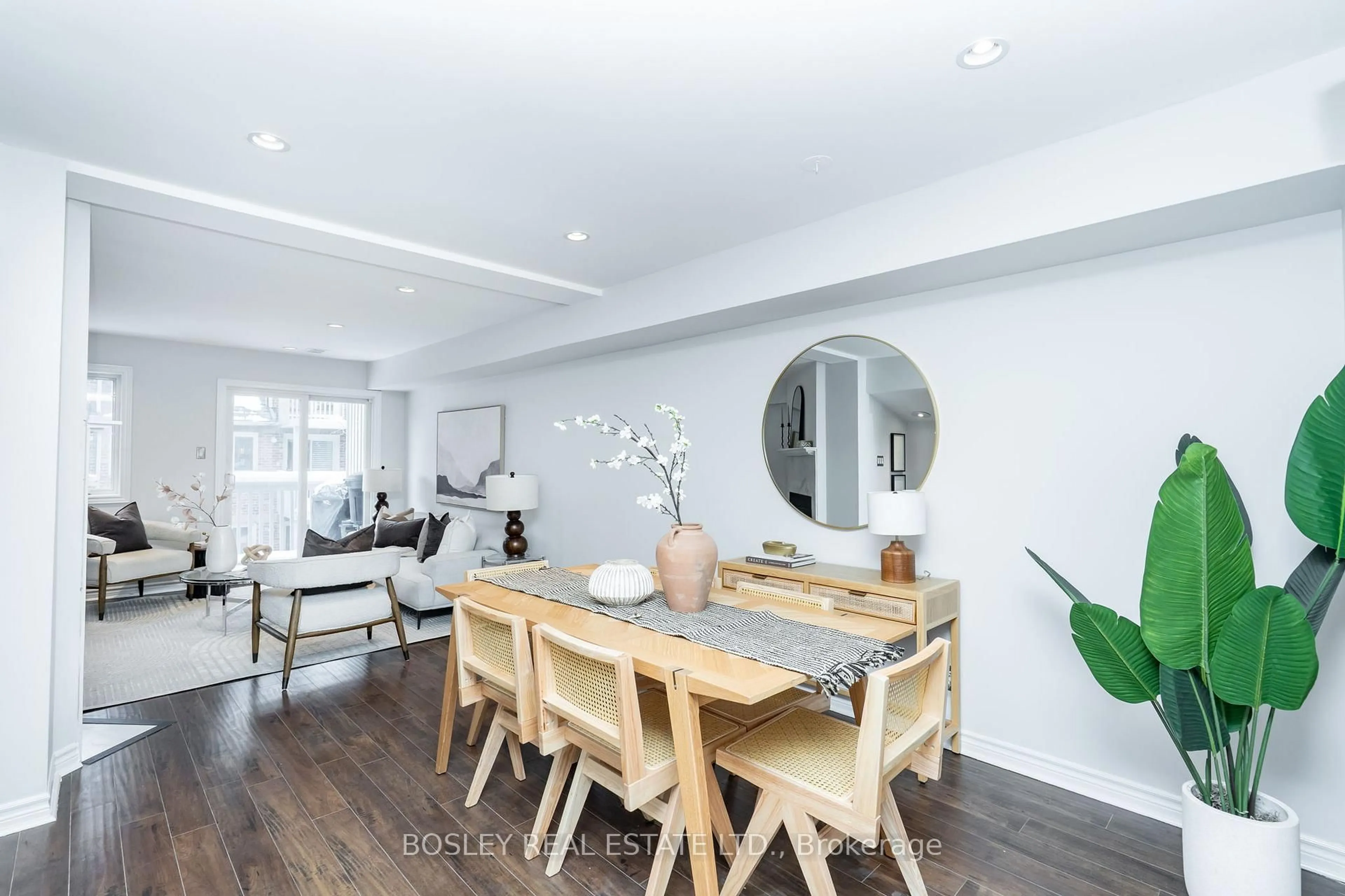 Dining room, wood/laminate floor for 911 Adelaide Ave #C, Toronto Ontario M6J 3T2