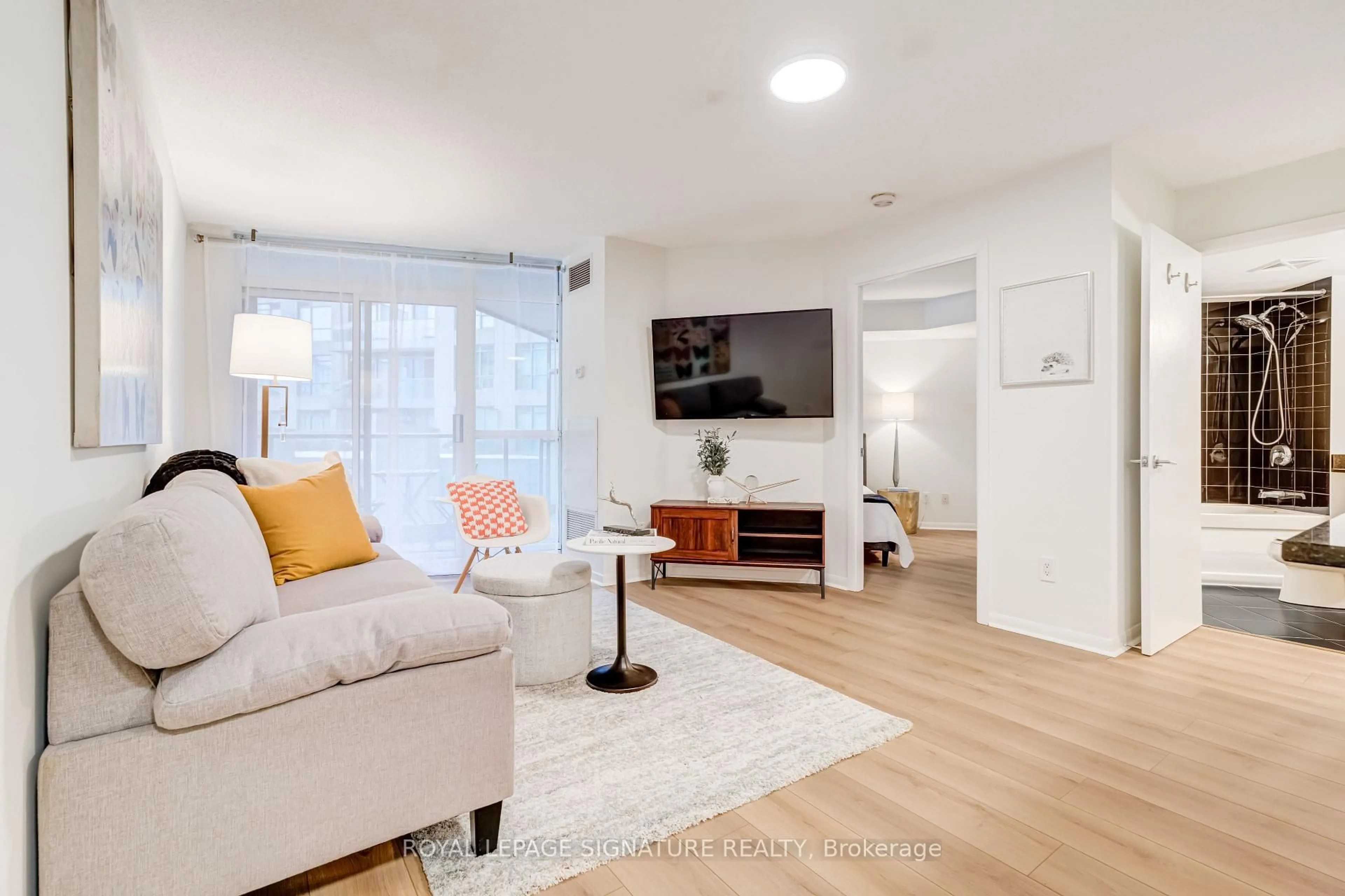 Living room with furniture, unknown for 231 Fort York Blvd #304, Toronto Ontario M5V 1B2