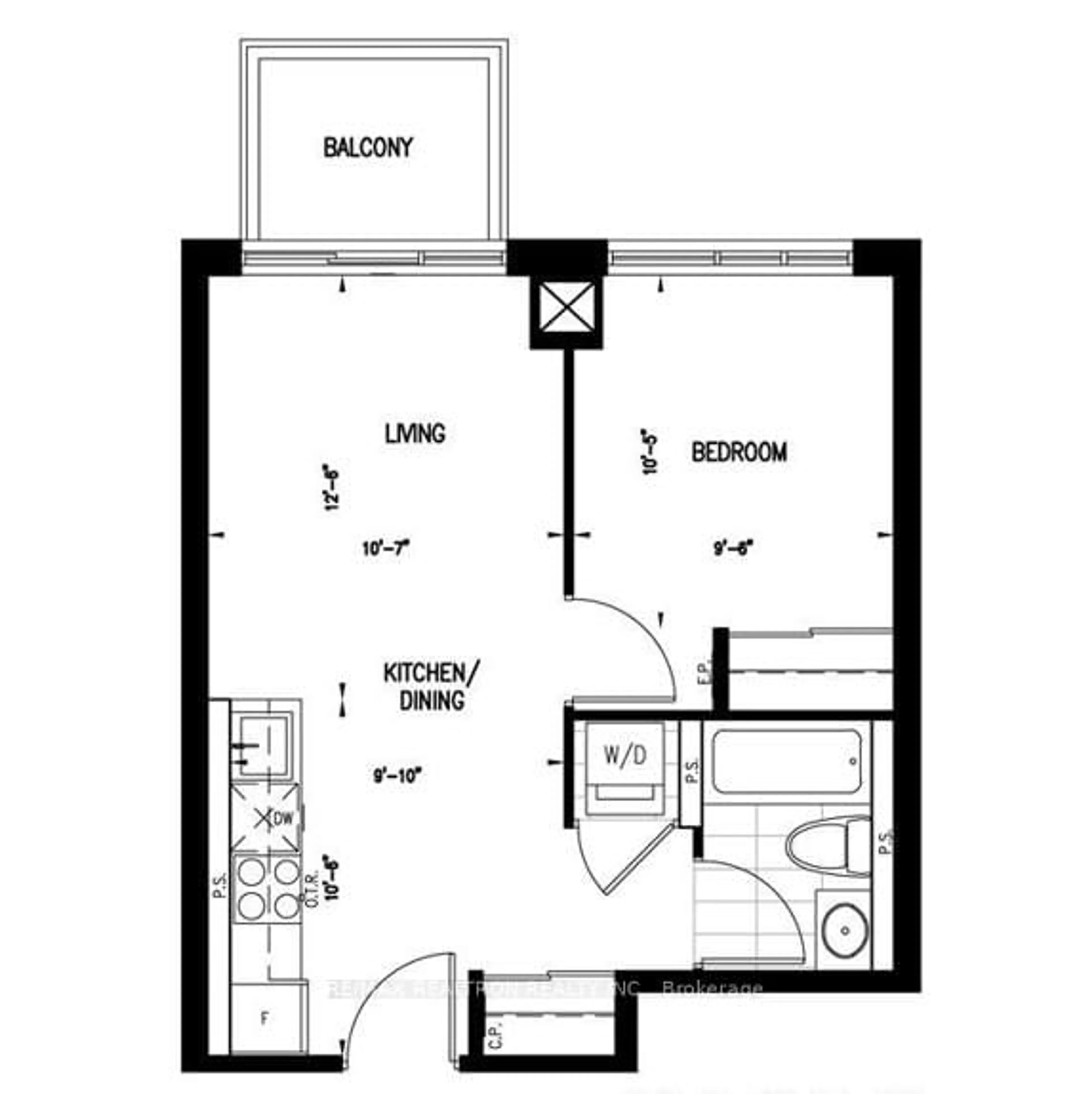Floor plan for 543 Richmond St #1220, Toronto Ontario M5V 0W9