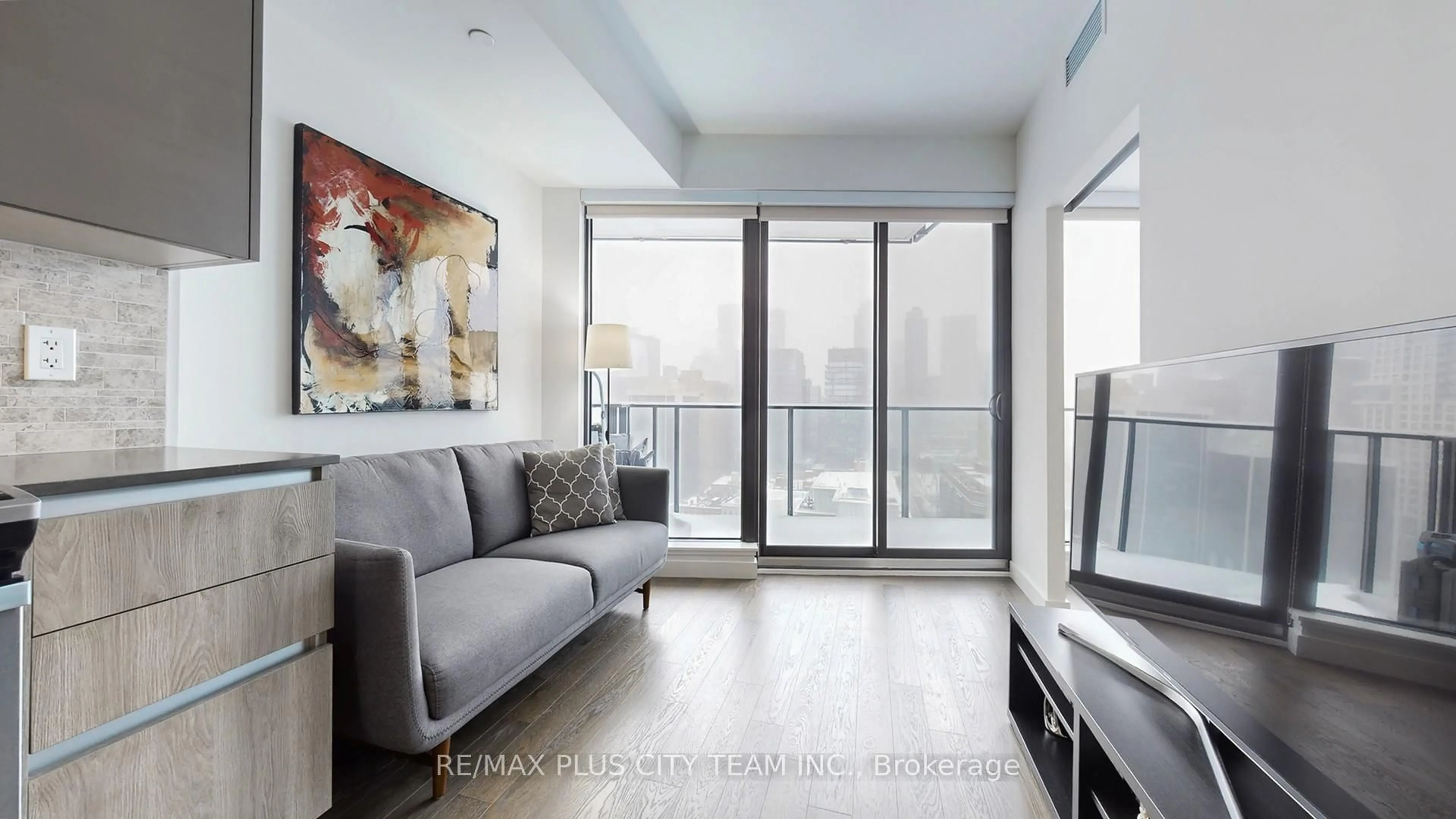 Living room with furniture, unknown for 2A Church St #1909, Toronto Ontario M5E 0E1