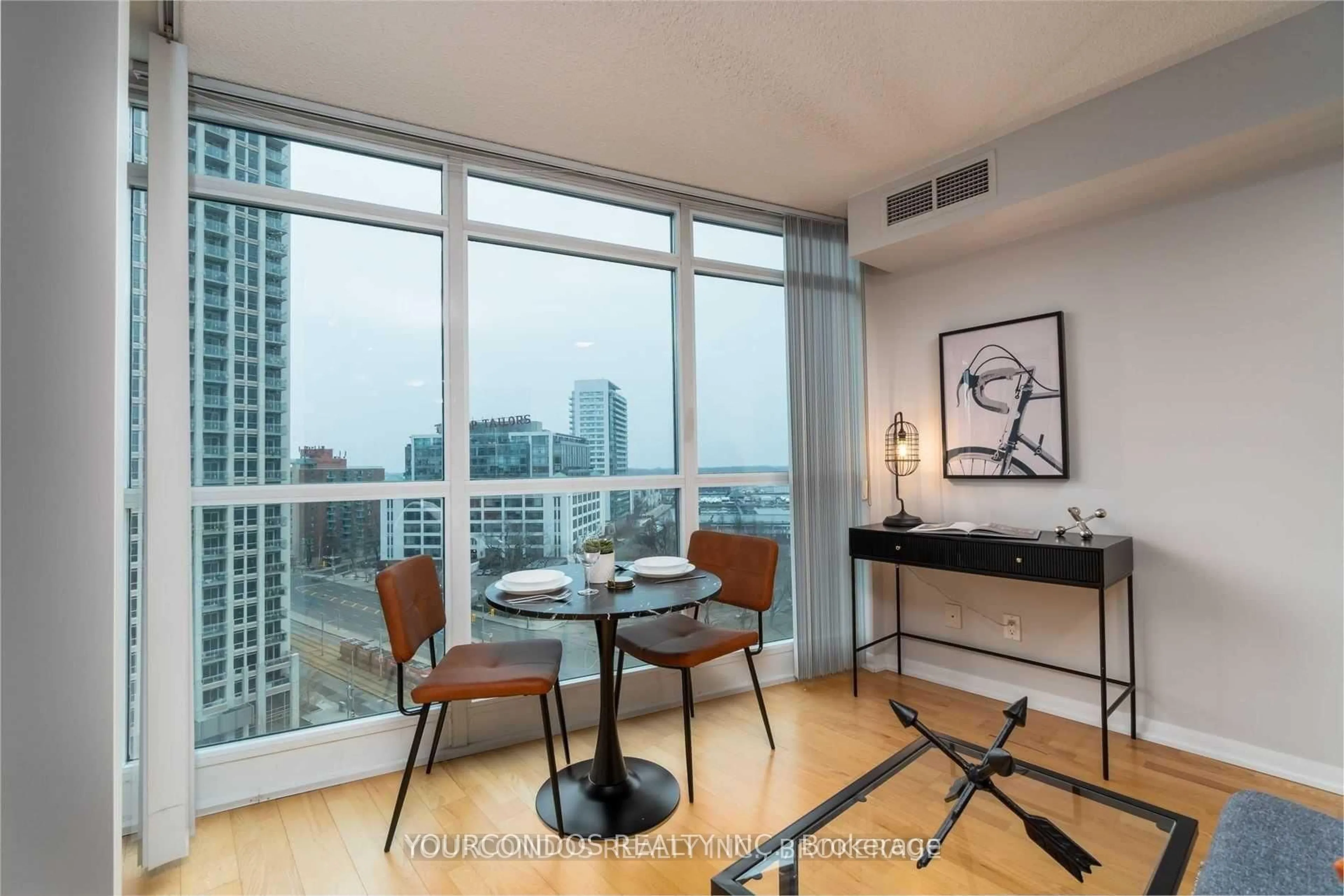 Dining room, wood/laminate floor for 215 Fort York Blvd #1203, Toronto Ontario M5V 4A2