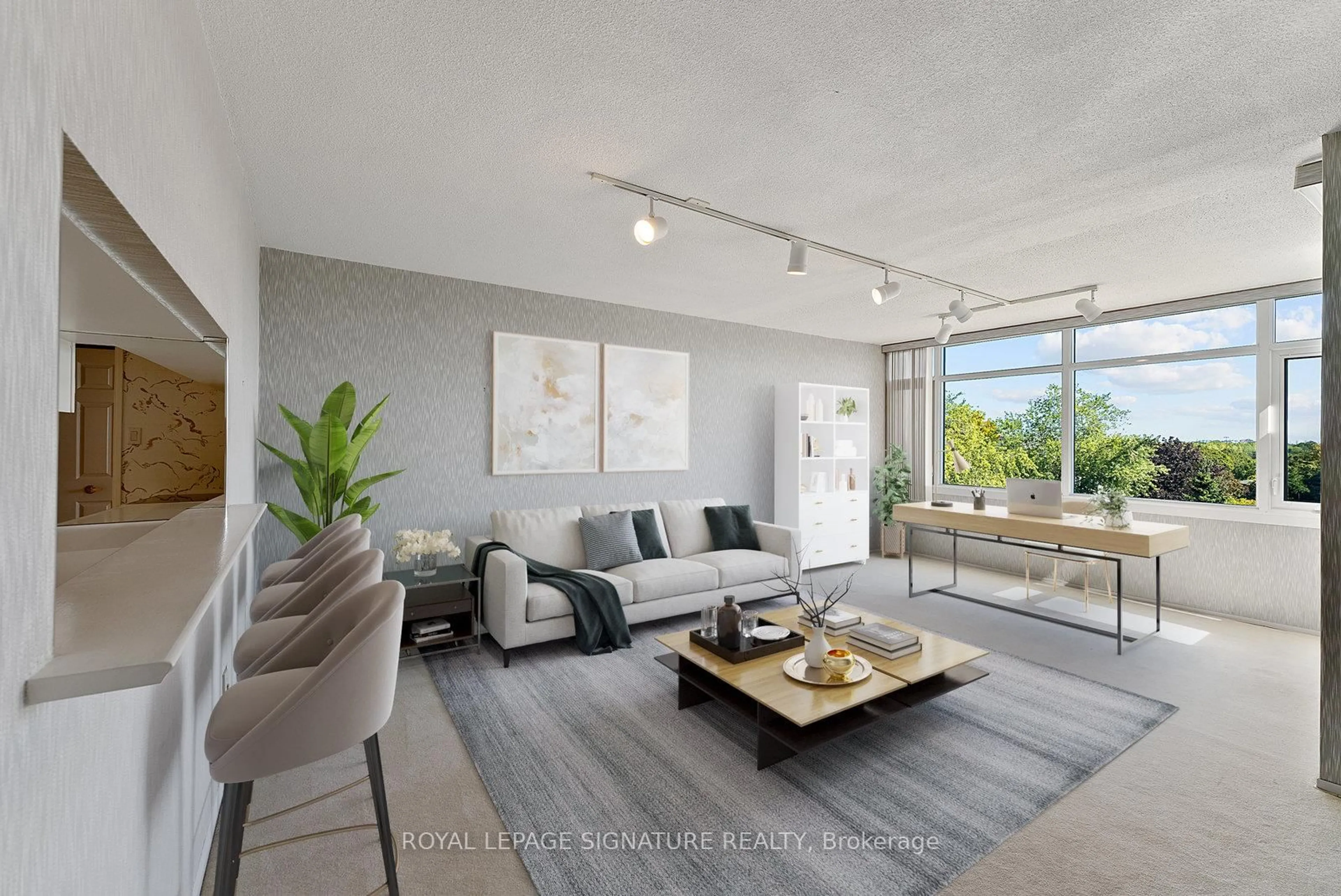 Living room with furniture, unknown for 1555 Finch Ave #404, Toronto Ontario M2J 4X9