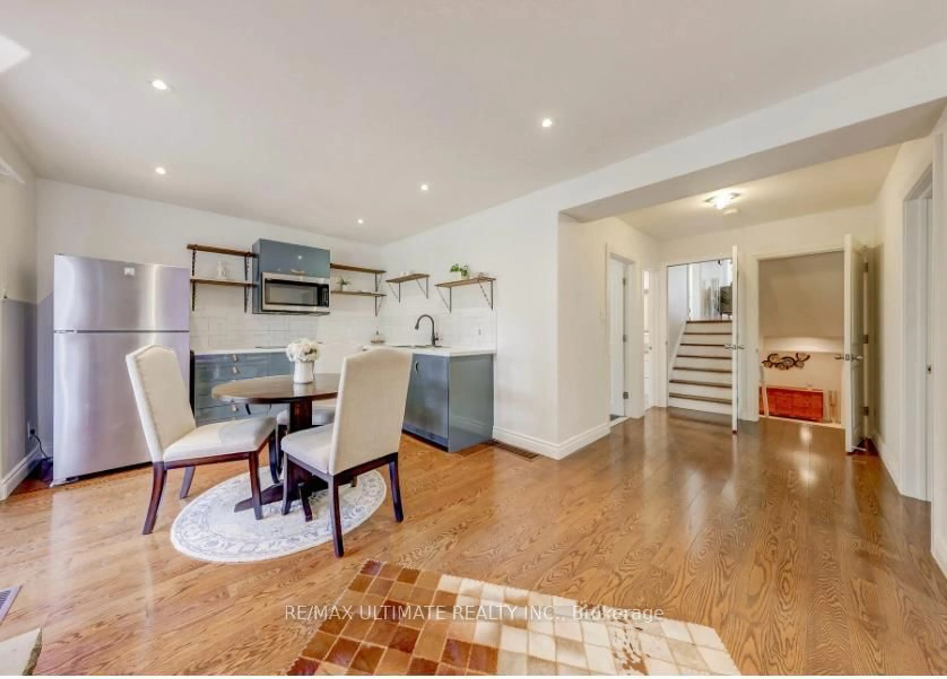 Open concept kitchen, wood/laminate floor for 55 Tollerton Ave, Toronto Ontario M2K 2H4