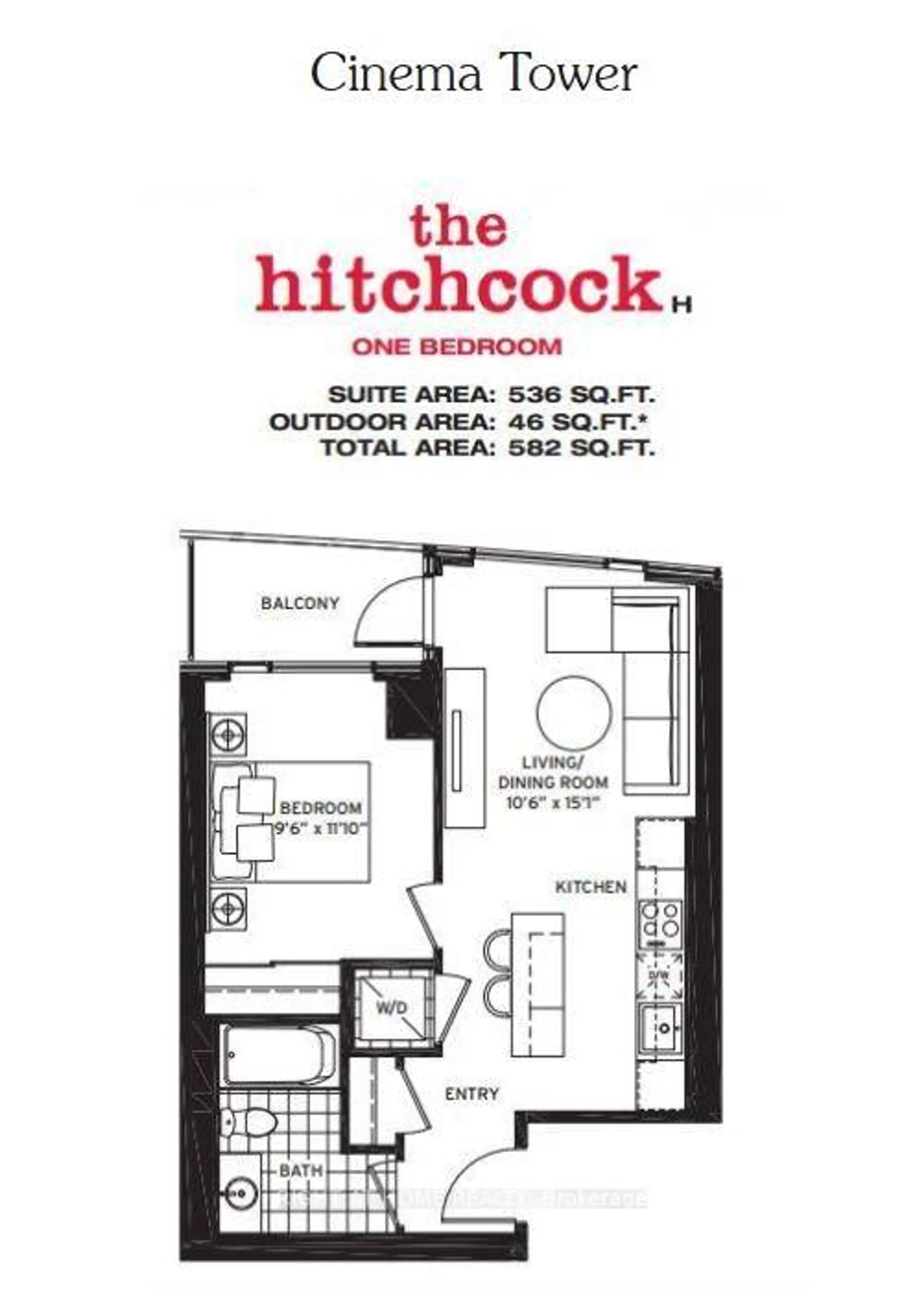 Floor plan for 21 Widmer St #2708, Toronto Ontario M5V 2E8