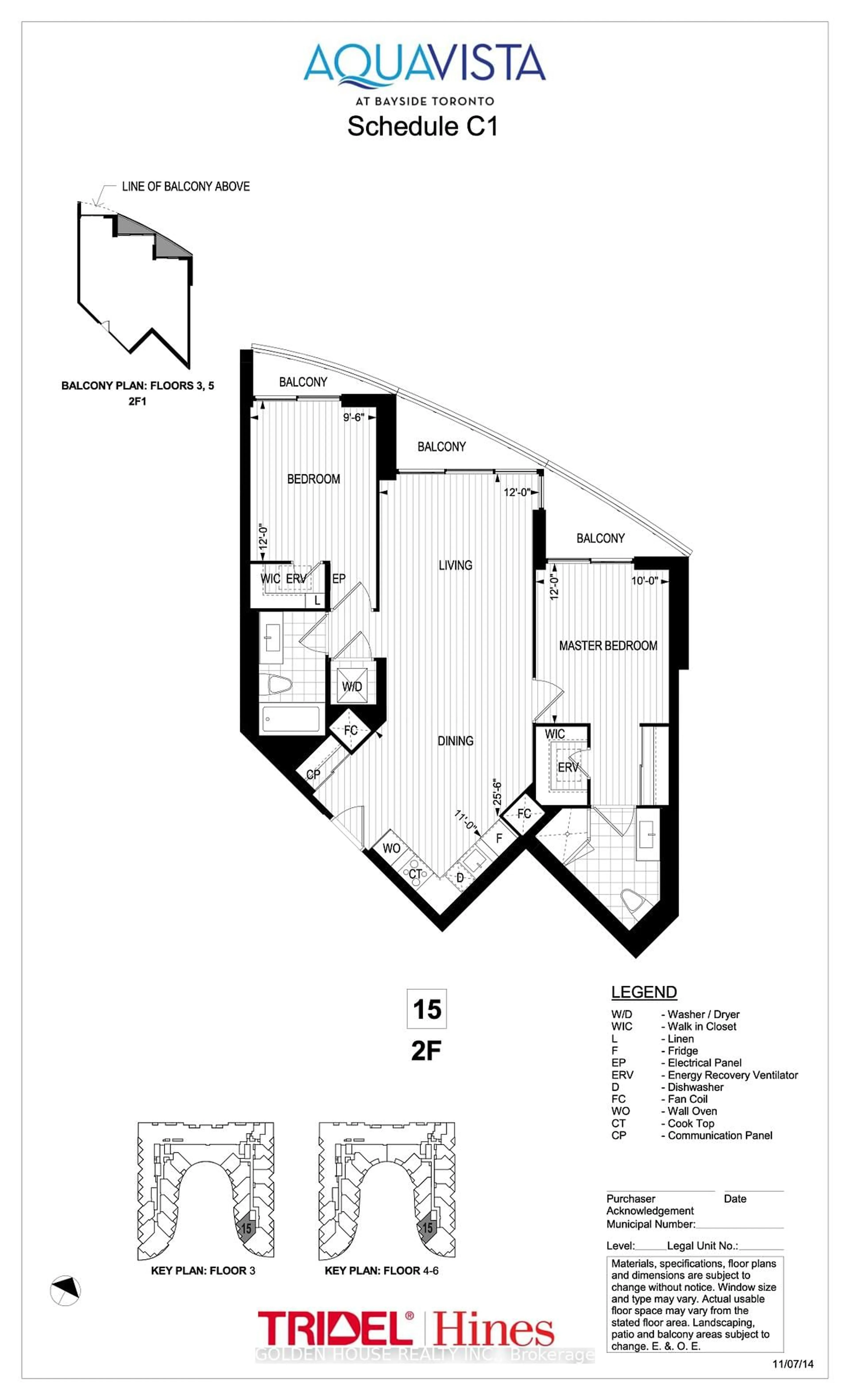 Floor plan for 1 Edgewater Dr #415, Toronto Ontario M5A 0L1