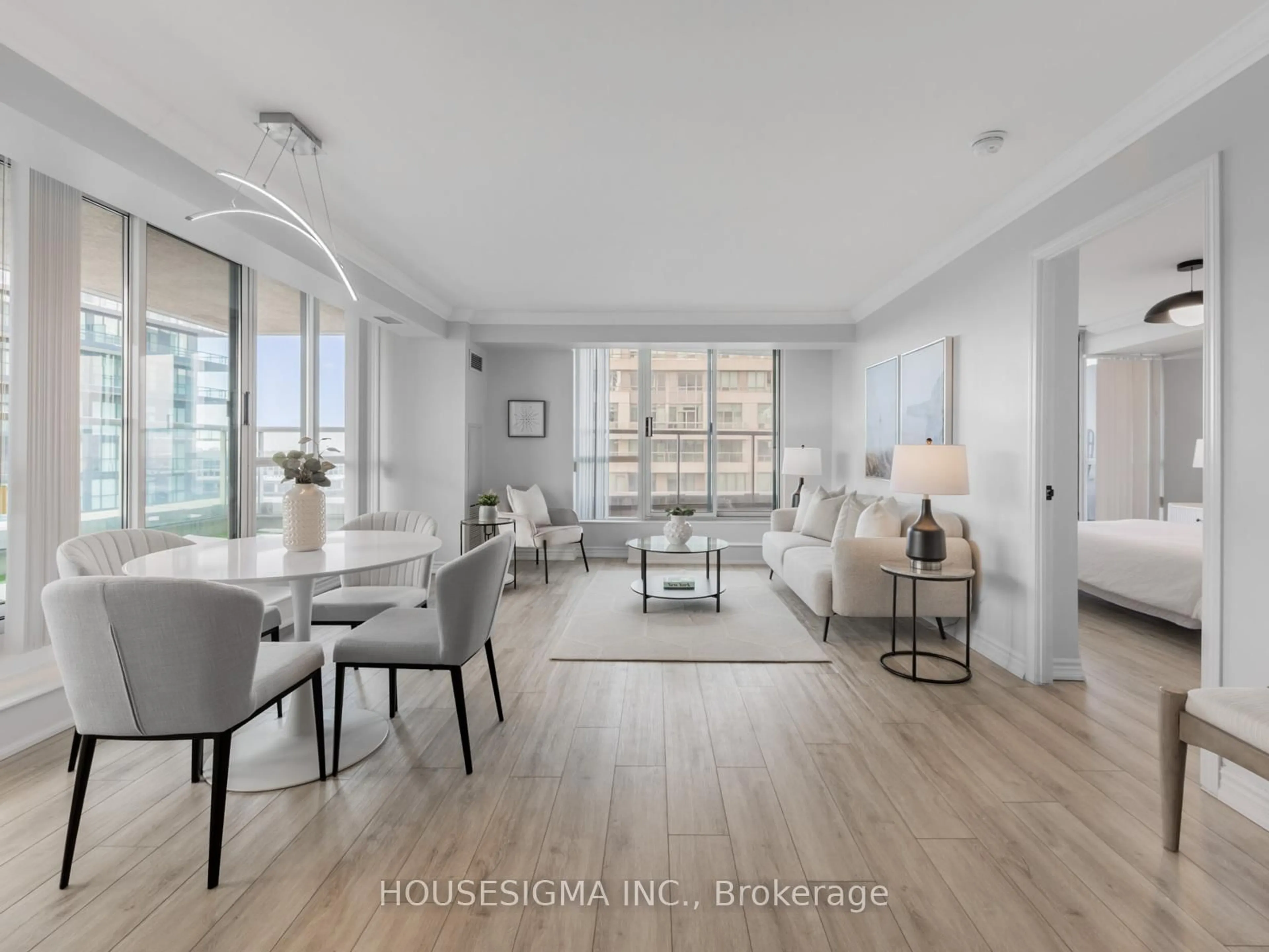 Living room with furniture, unknown for 18 Spring garden Ave #3802, Toronto Ontario M2N 7M2