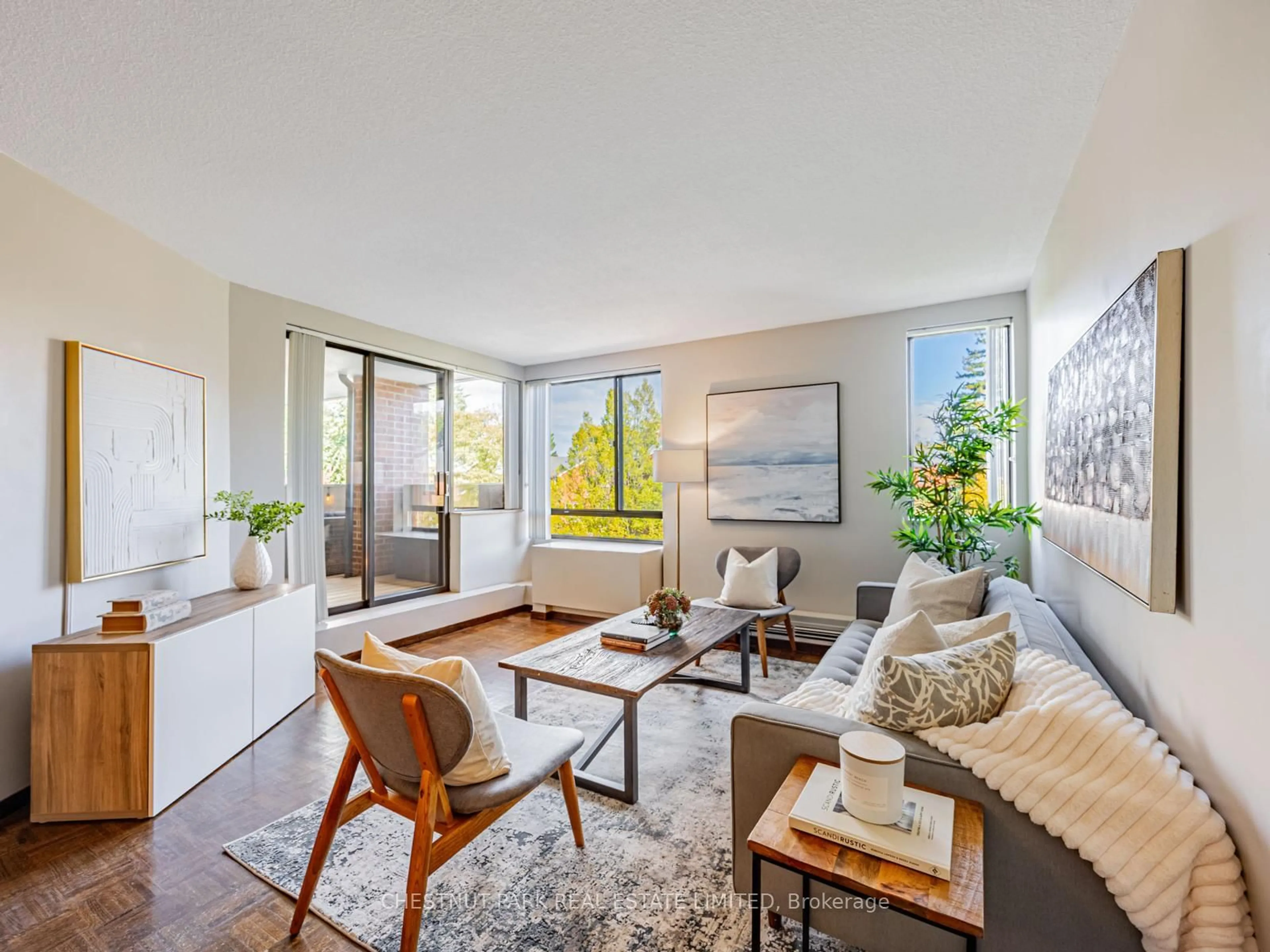 Living room with furniture, unknown for 40 Sylvan Valleyway #507, Toronto Ontario M5M 4M3