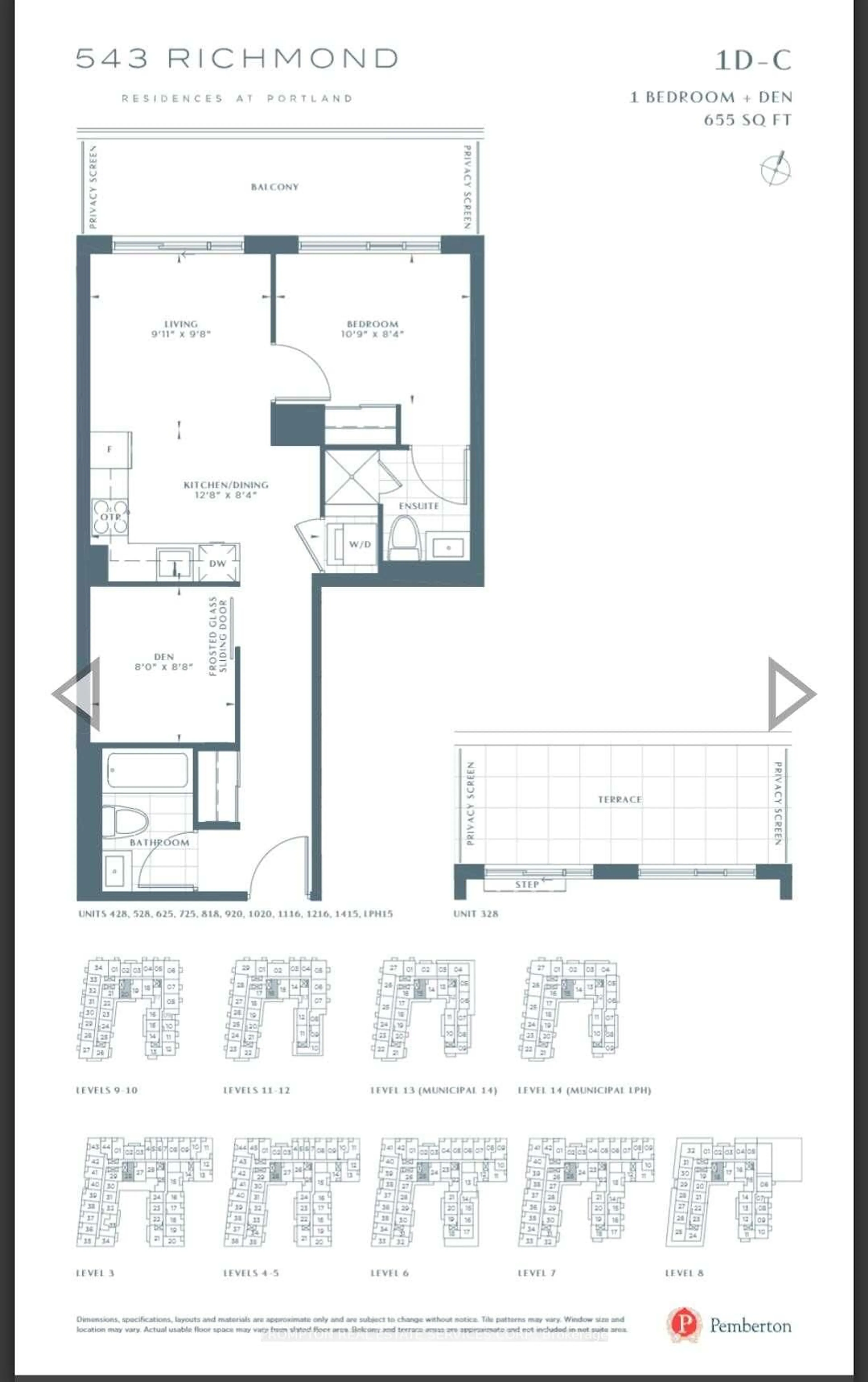 Floor plan for 543 Richmond St #1116, Toronto Ontario M5V 0W9