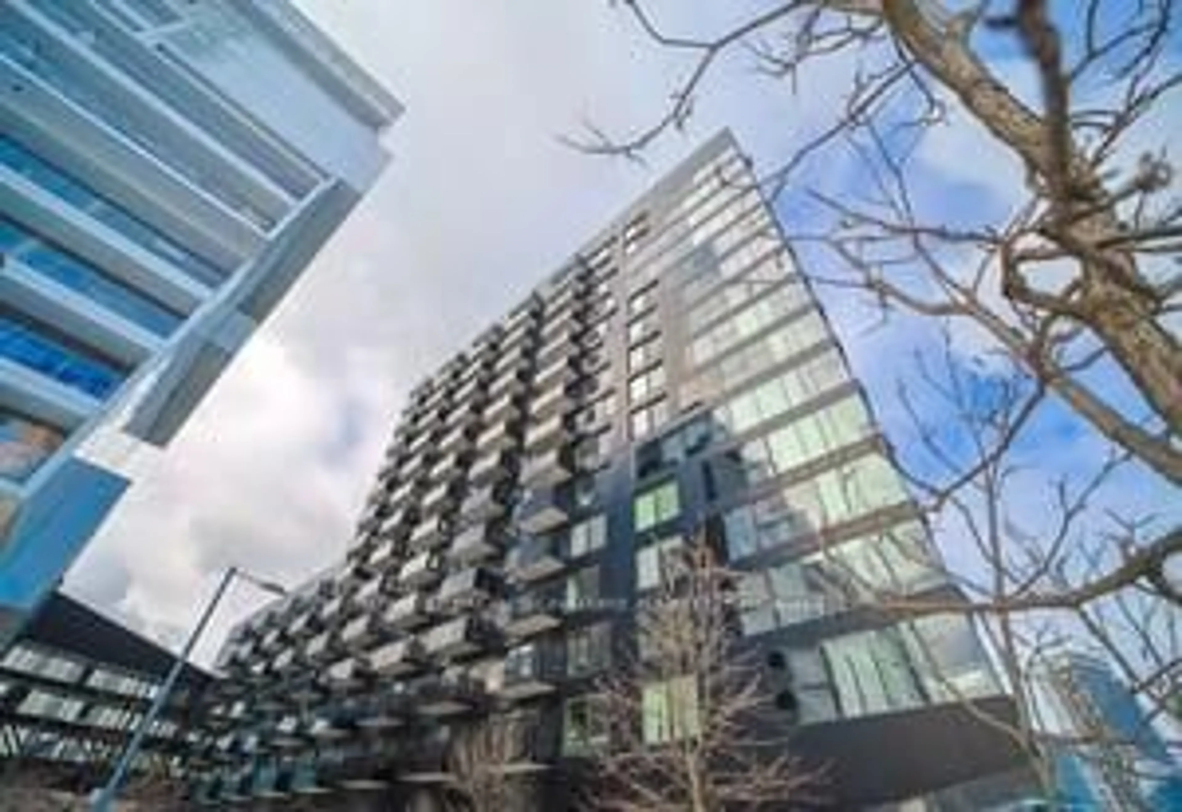 A pic from outside/outdoor area/front of a property/back of a property/a pic from drone, building for 51 Trolley Cres #308, Toronto Ontario M5A 0E9